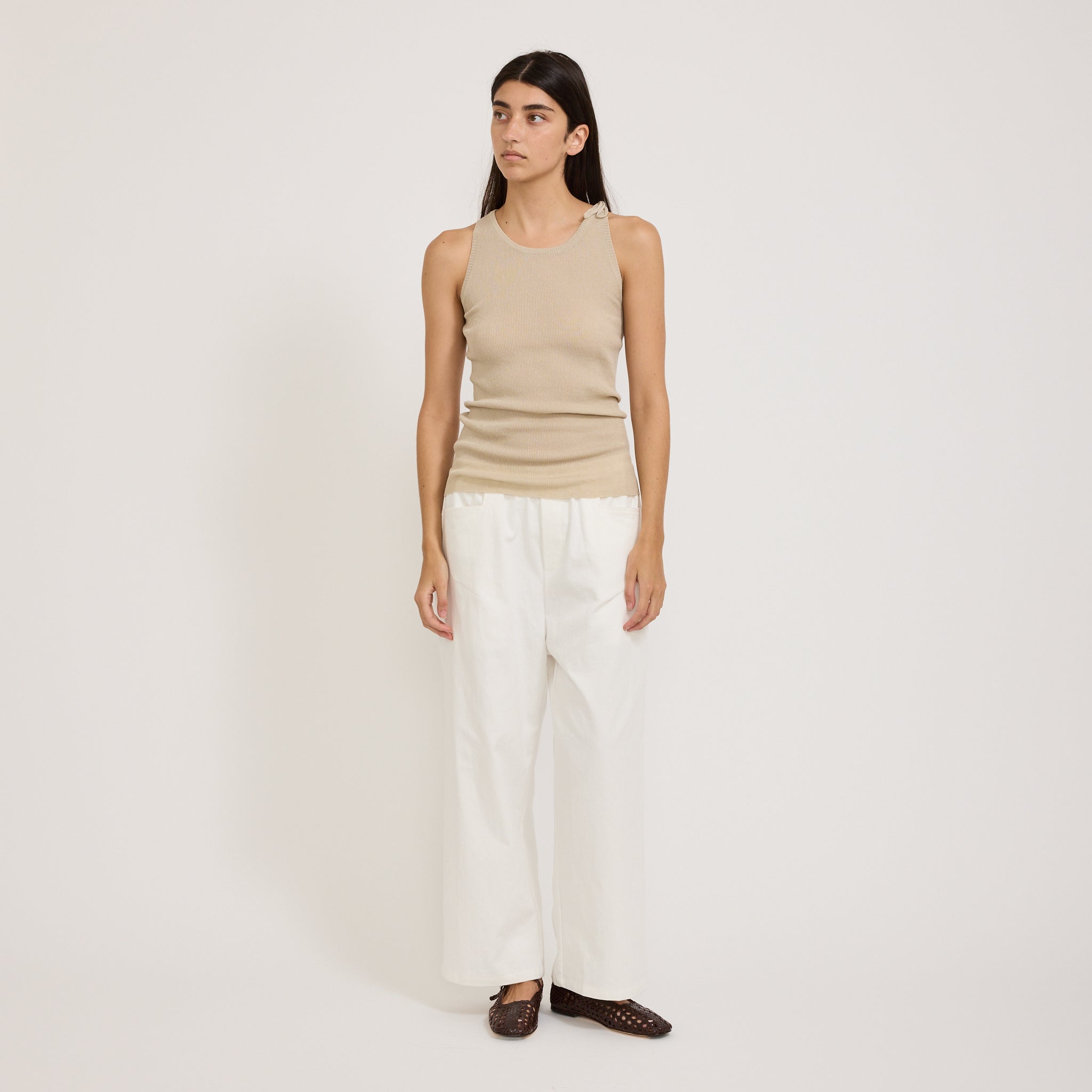 Deiji Studios | Square Pocket Pant White | Maplestore
