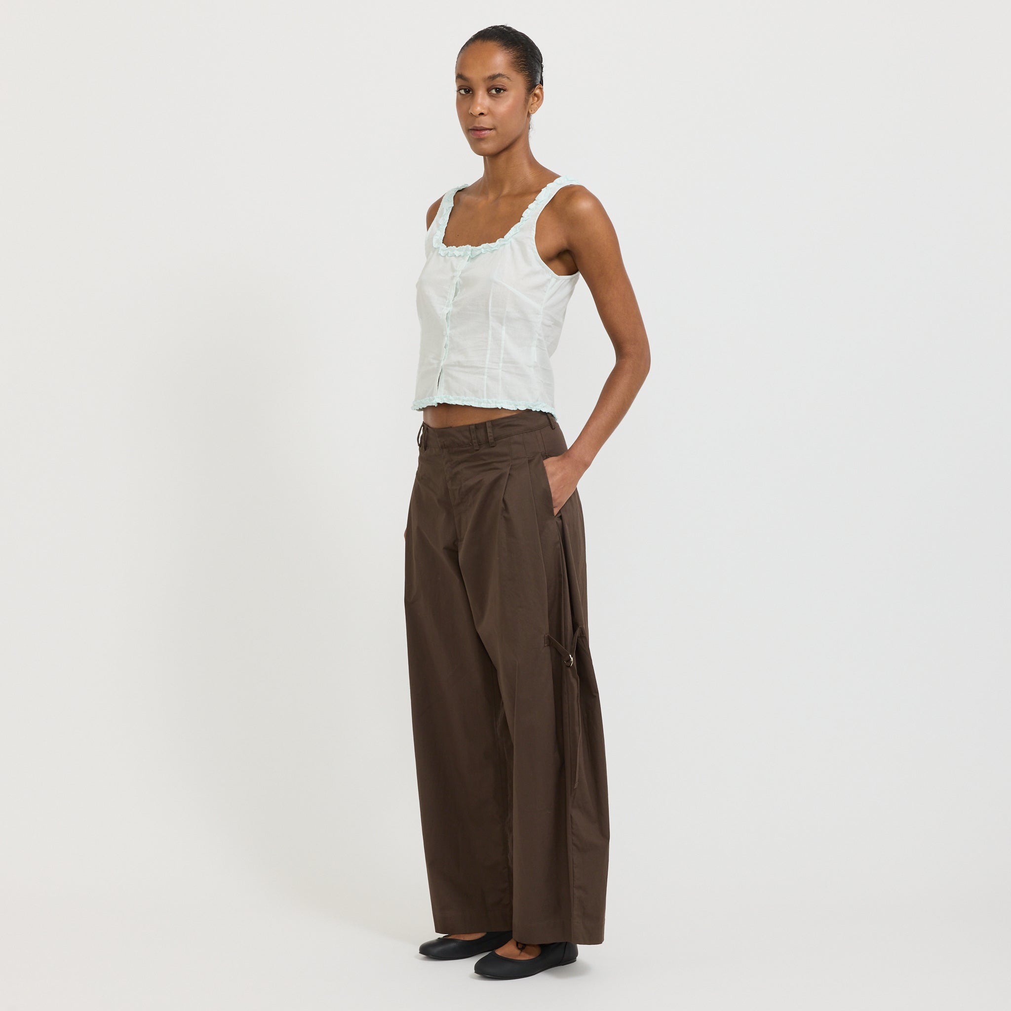 Tab Pant Brown