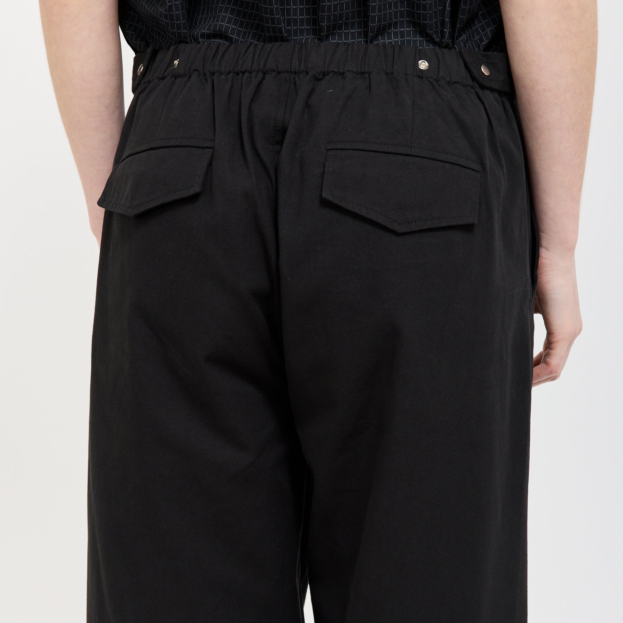 Snap Tab Pant Black