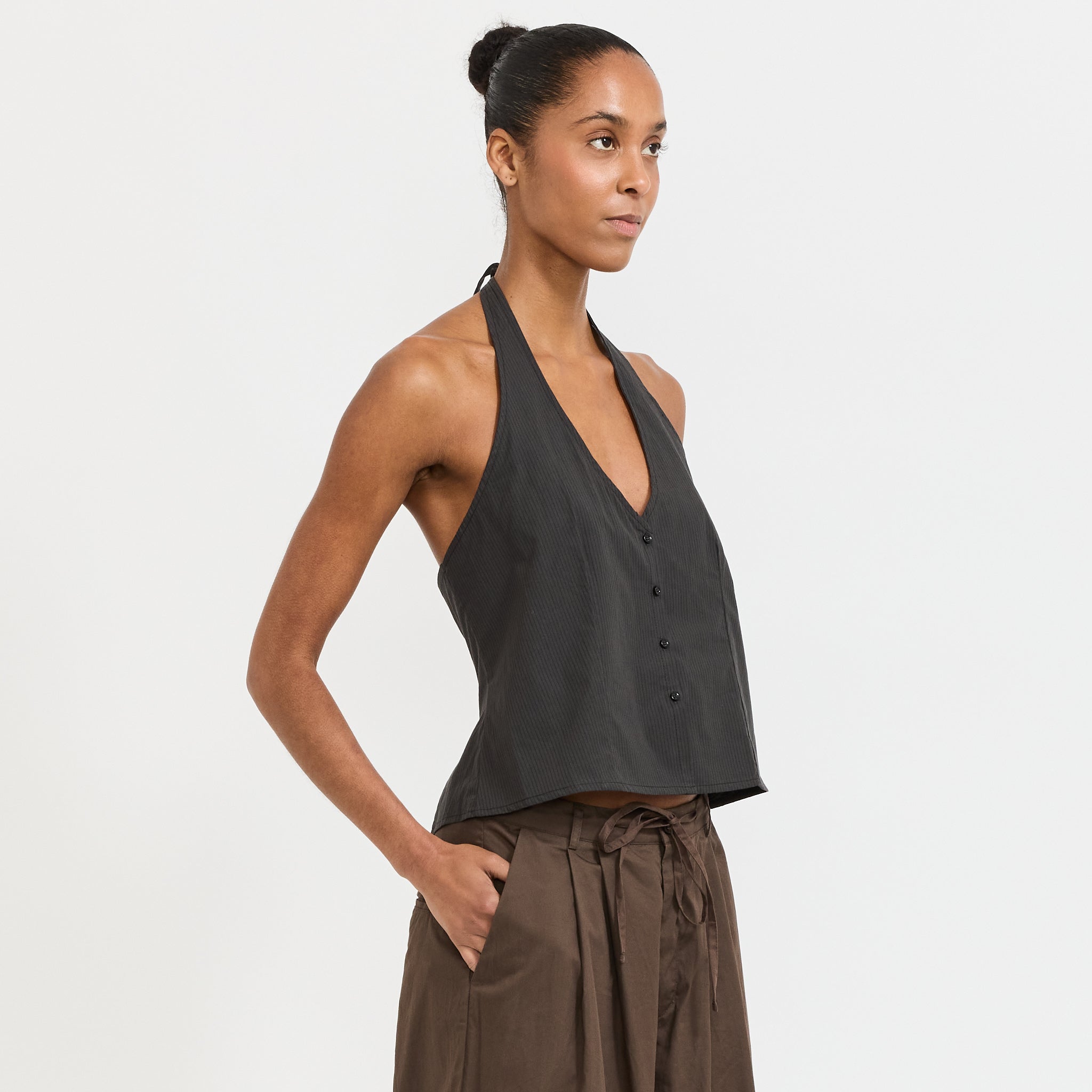 Deiji Studios | Waist Halter Black Stripe | Maplestore