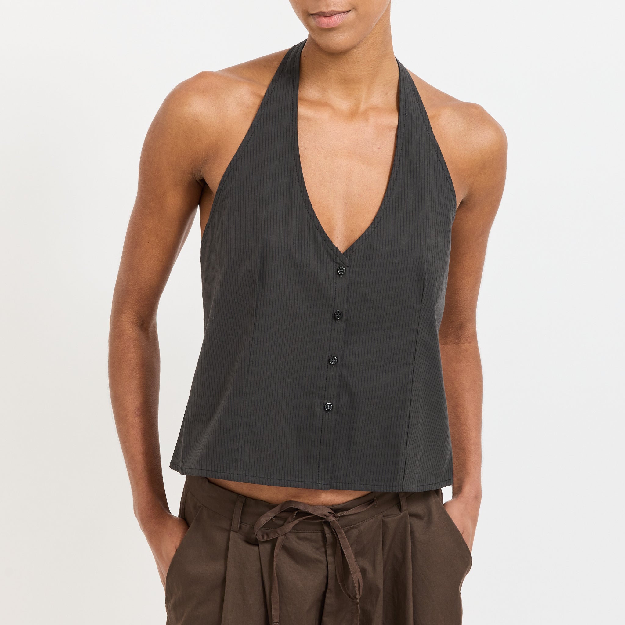 Deiji Studios | Waist Halter Black Stripe | Maplestore