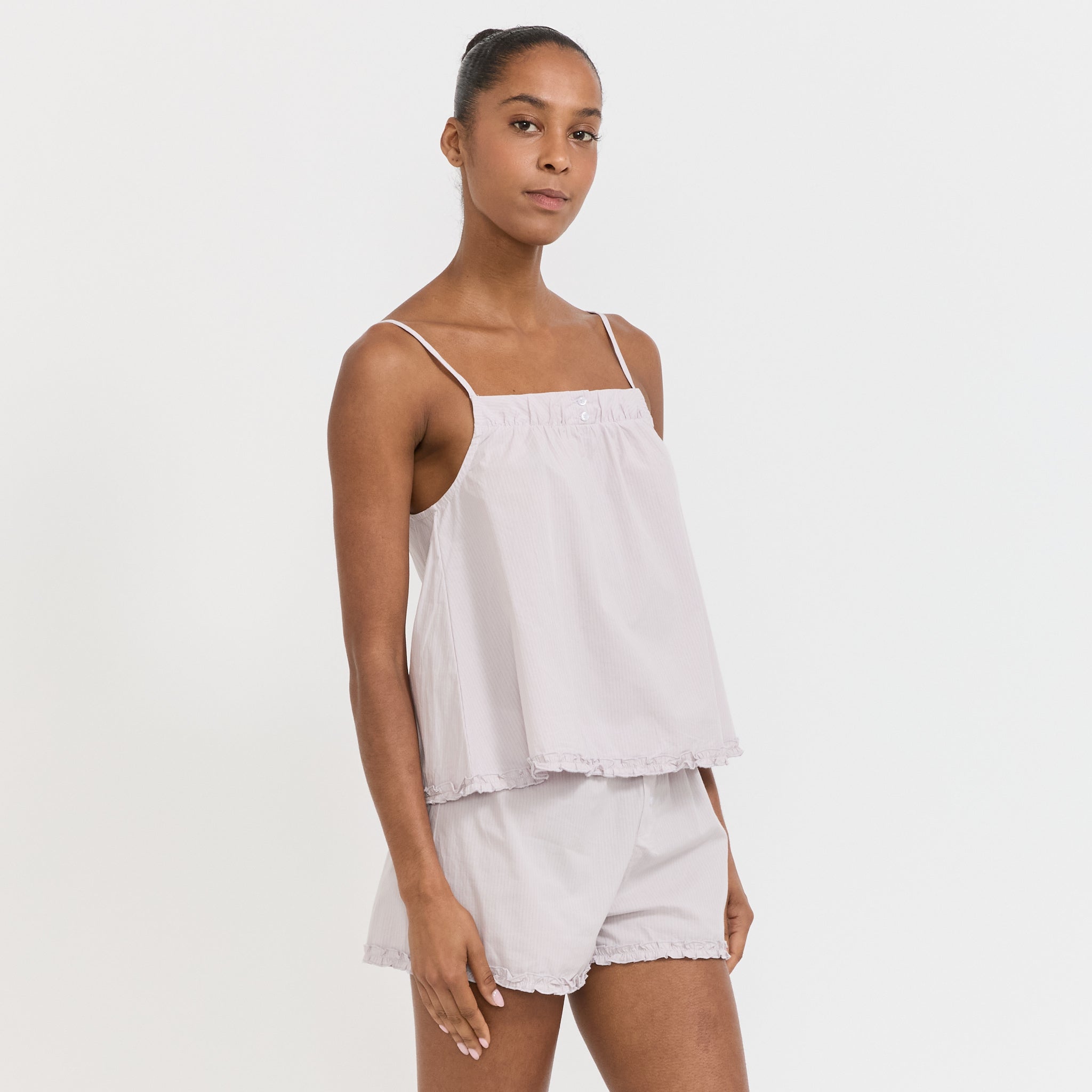 Yoke Set Lilac Stripe