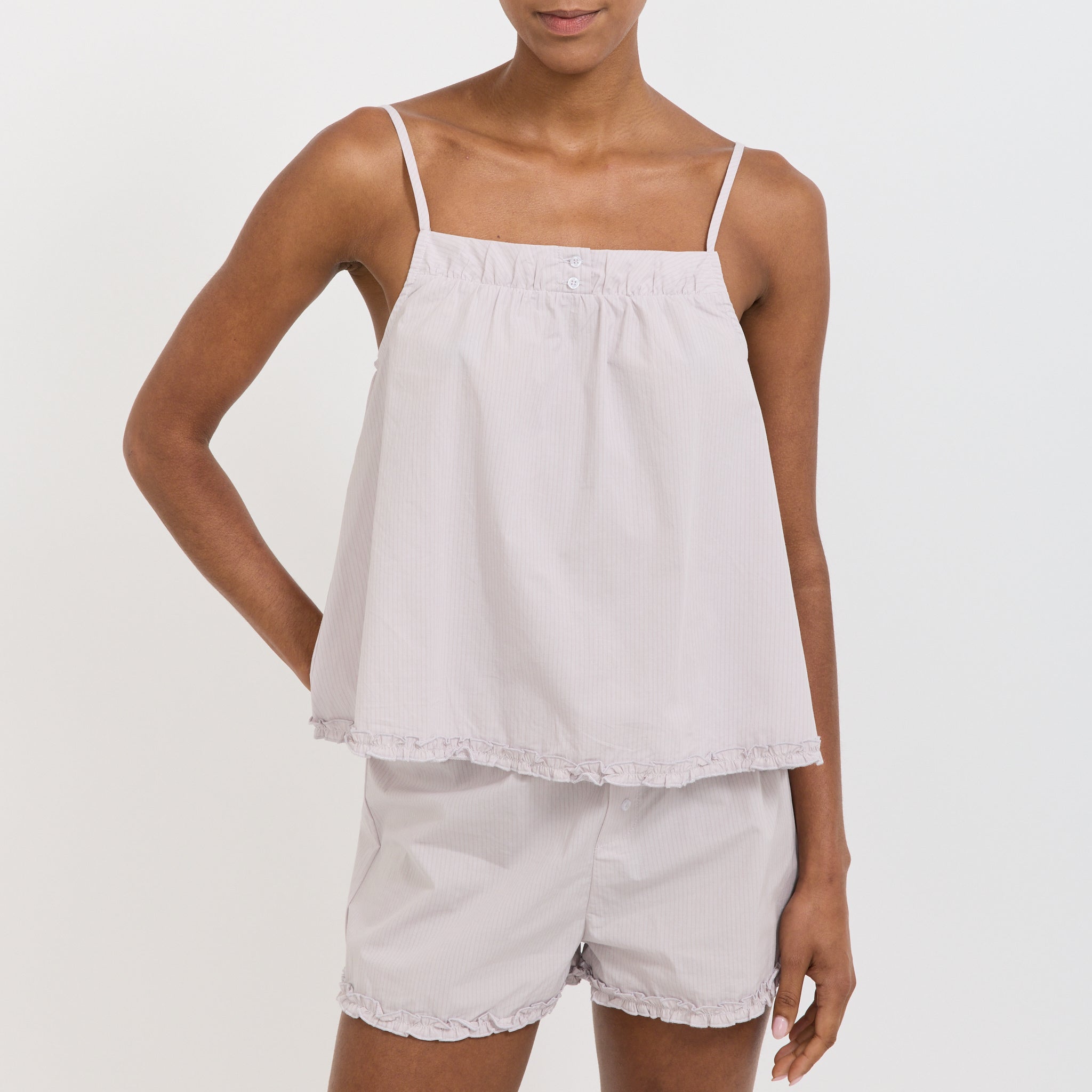 Yoke Set Lilac Stripe