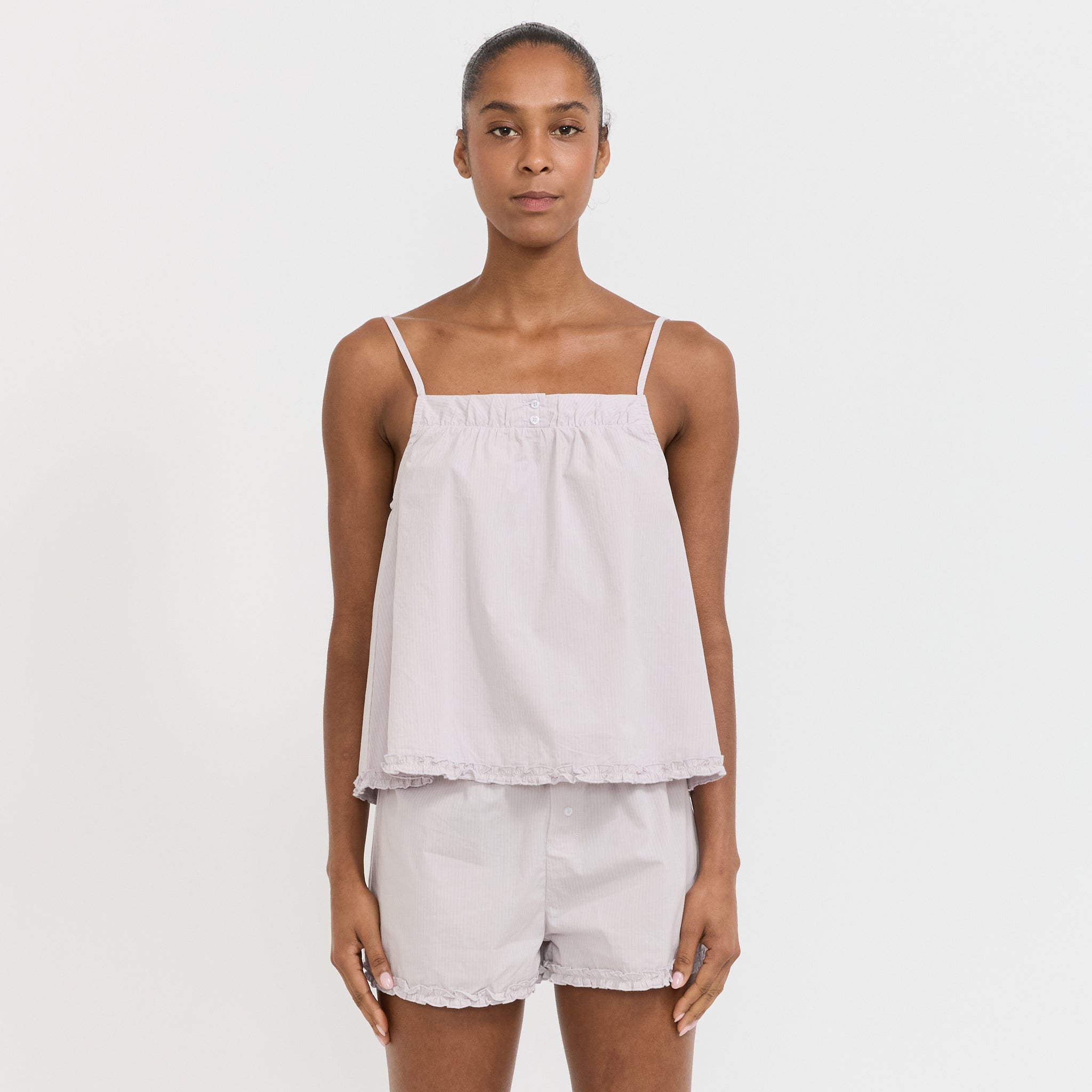 Yoke Set Lilac Stripe