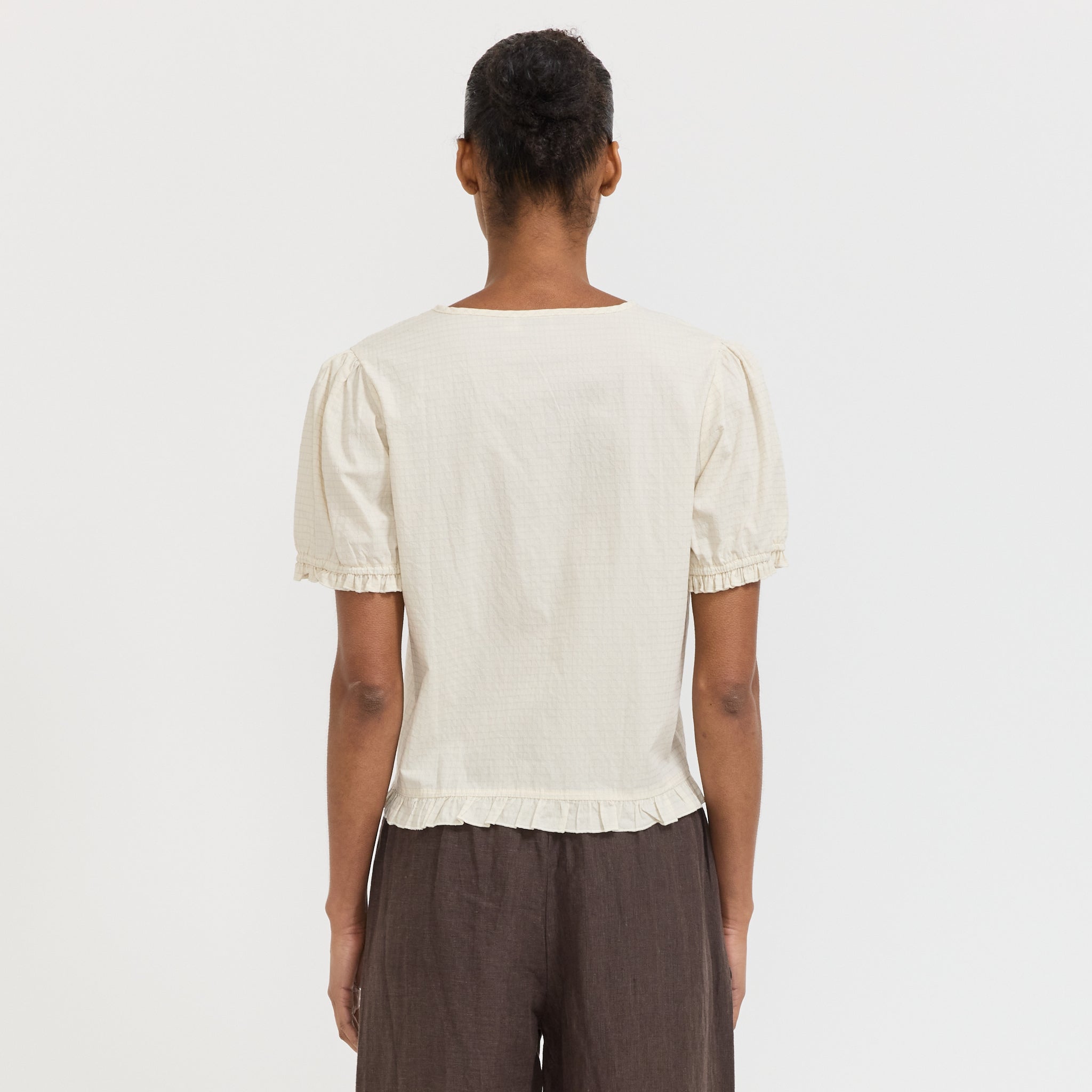 Pintuck Top Bone Check