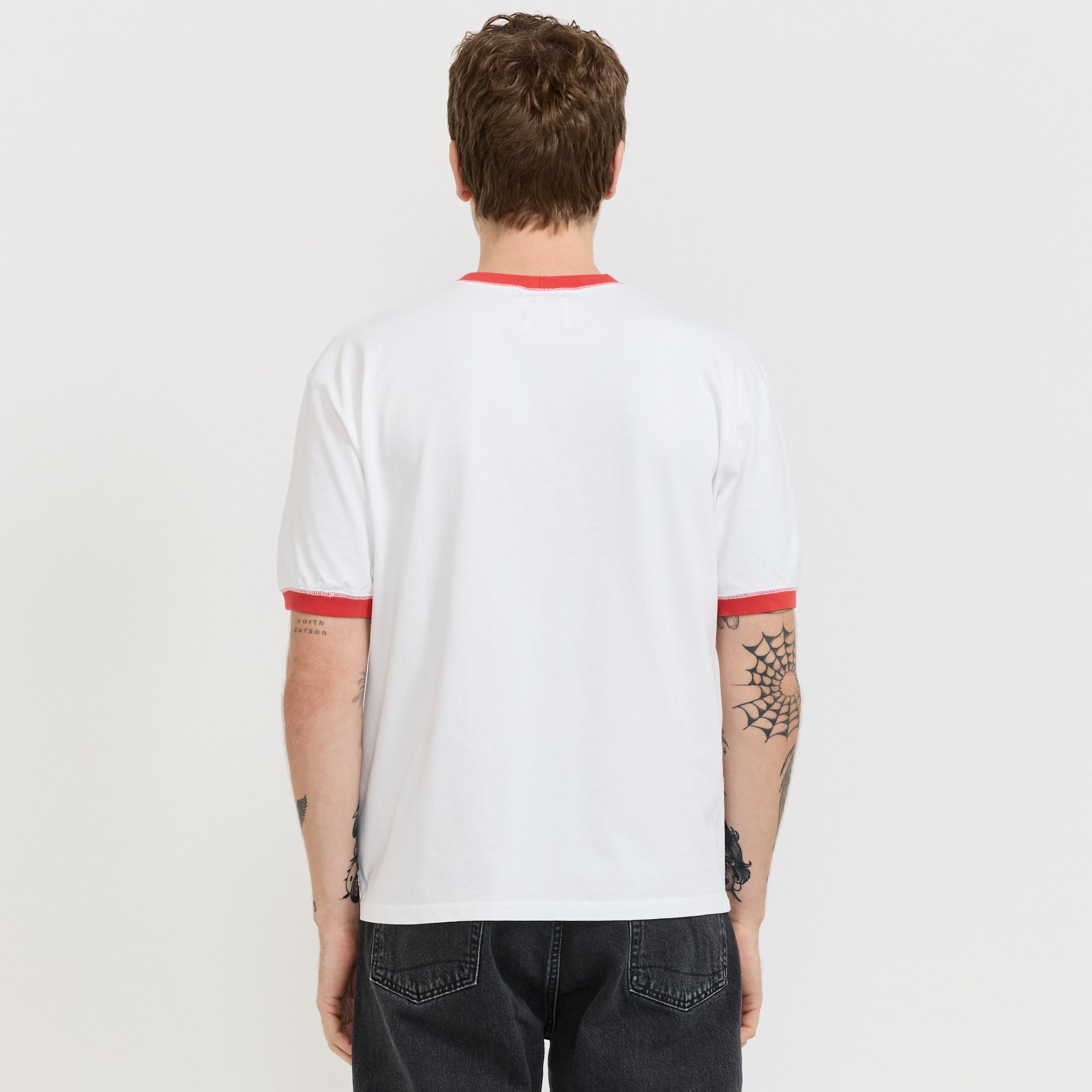 Accent Ringer Tee White/Orange
