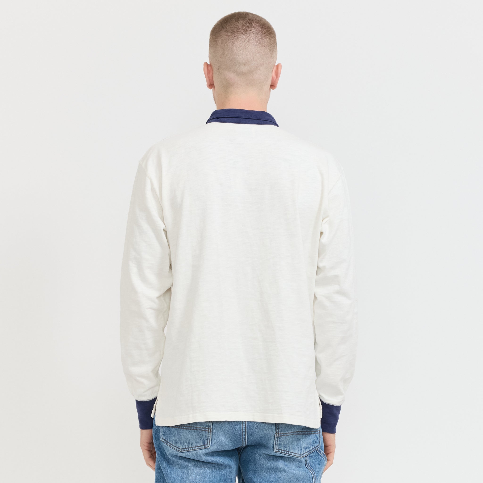 Chevron Flame Rugby Ecru/Navy