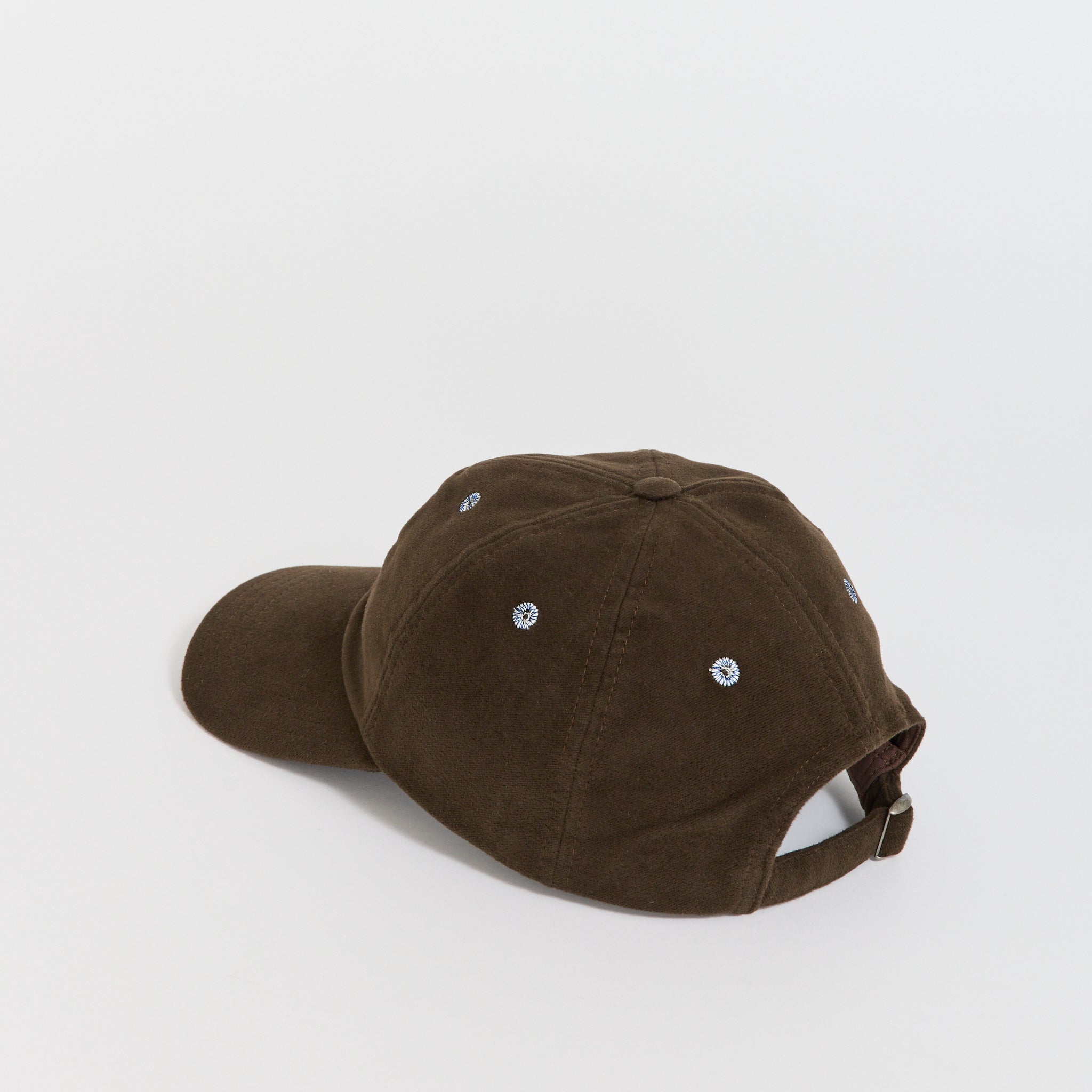 Horse Applique Moleskin Baseball Cap Brown