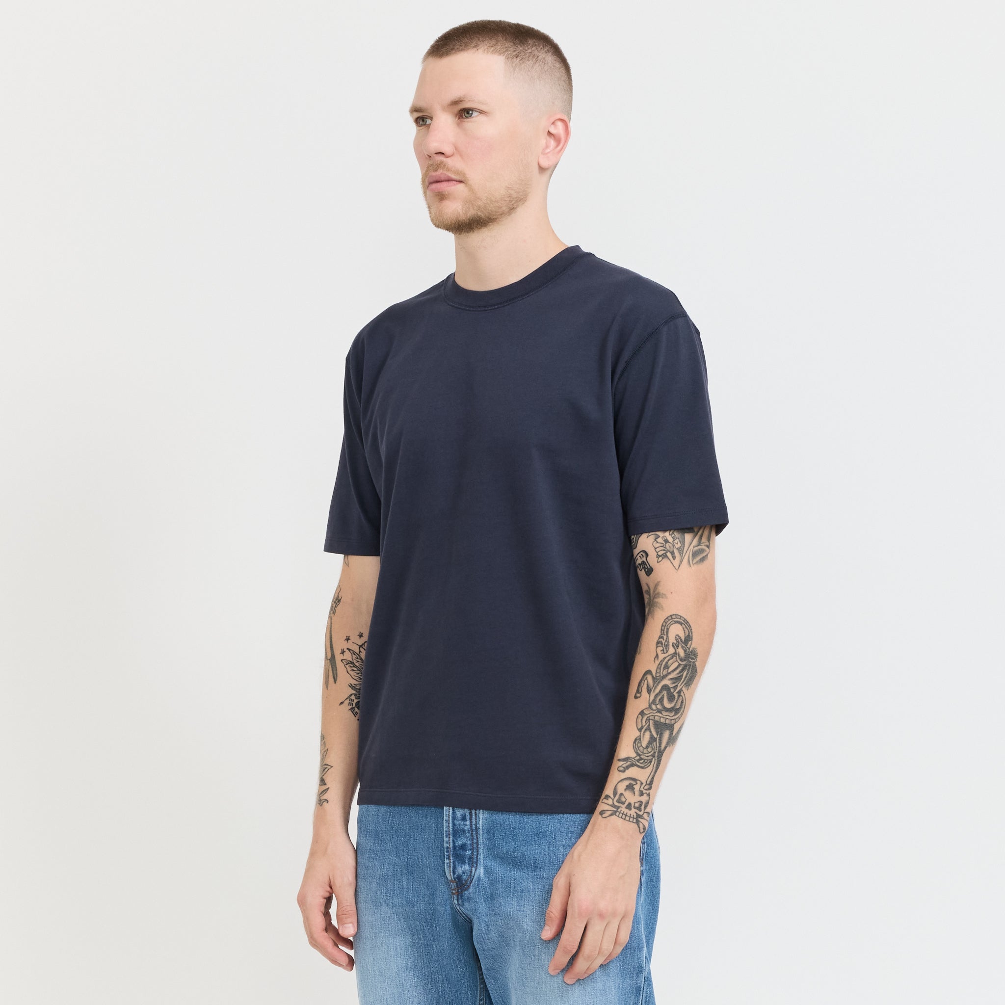 Short Sleeve Hiking T-Shirt Navy