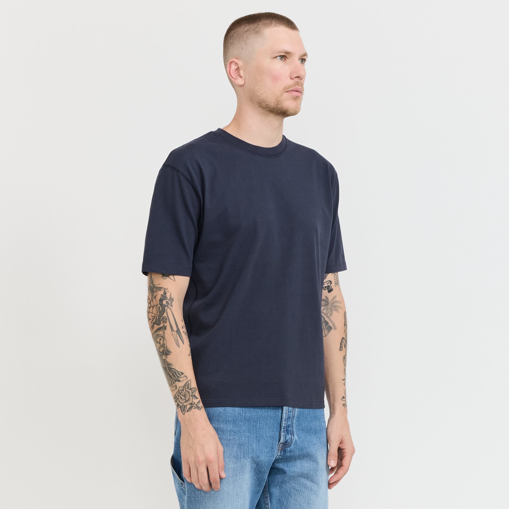 Short Sleeve Hiking T-Shirt Navy