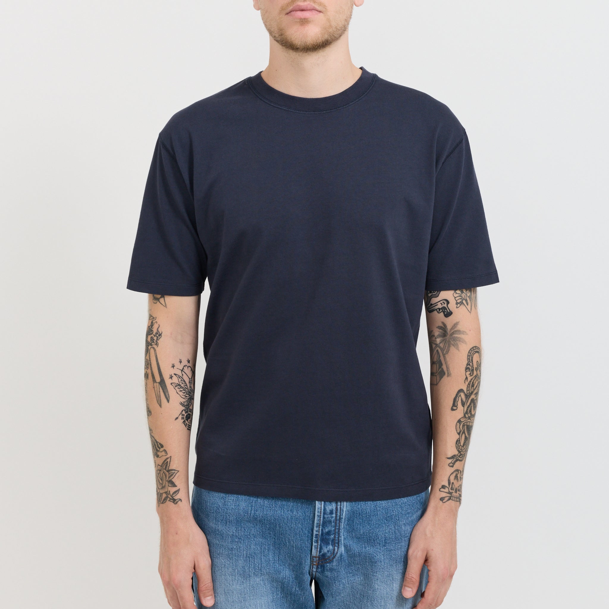 Short Sleeve Hiking T-Shirt Navy