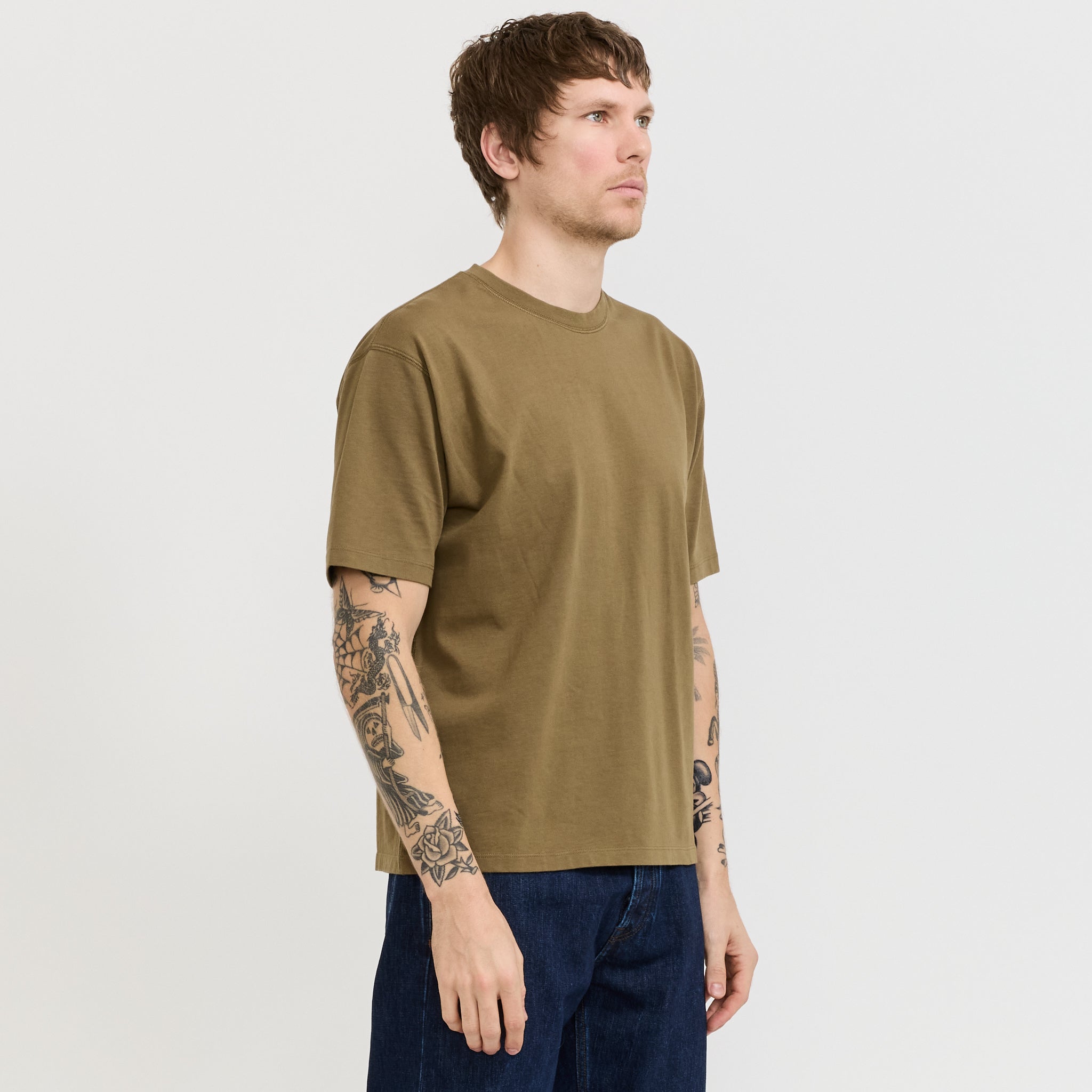 Tea Time Back Print Hiking Tee Green