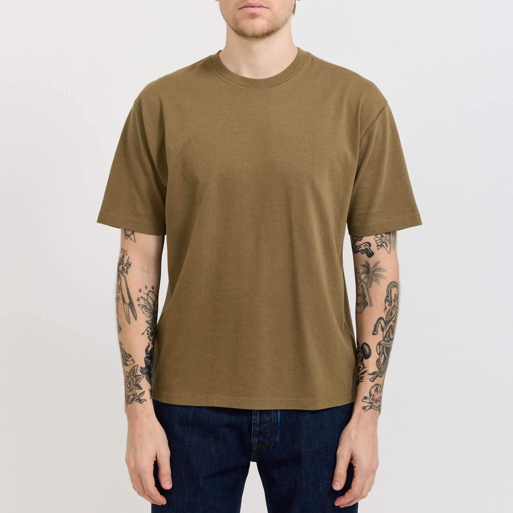 Tea Time Back Print Hiking Tee Green