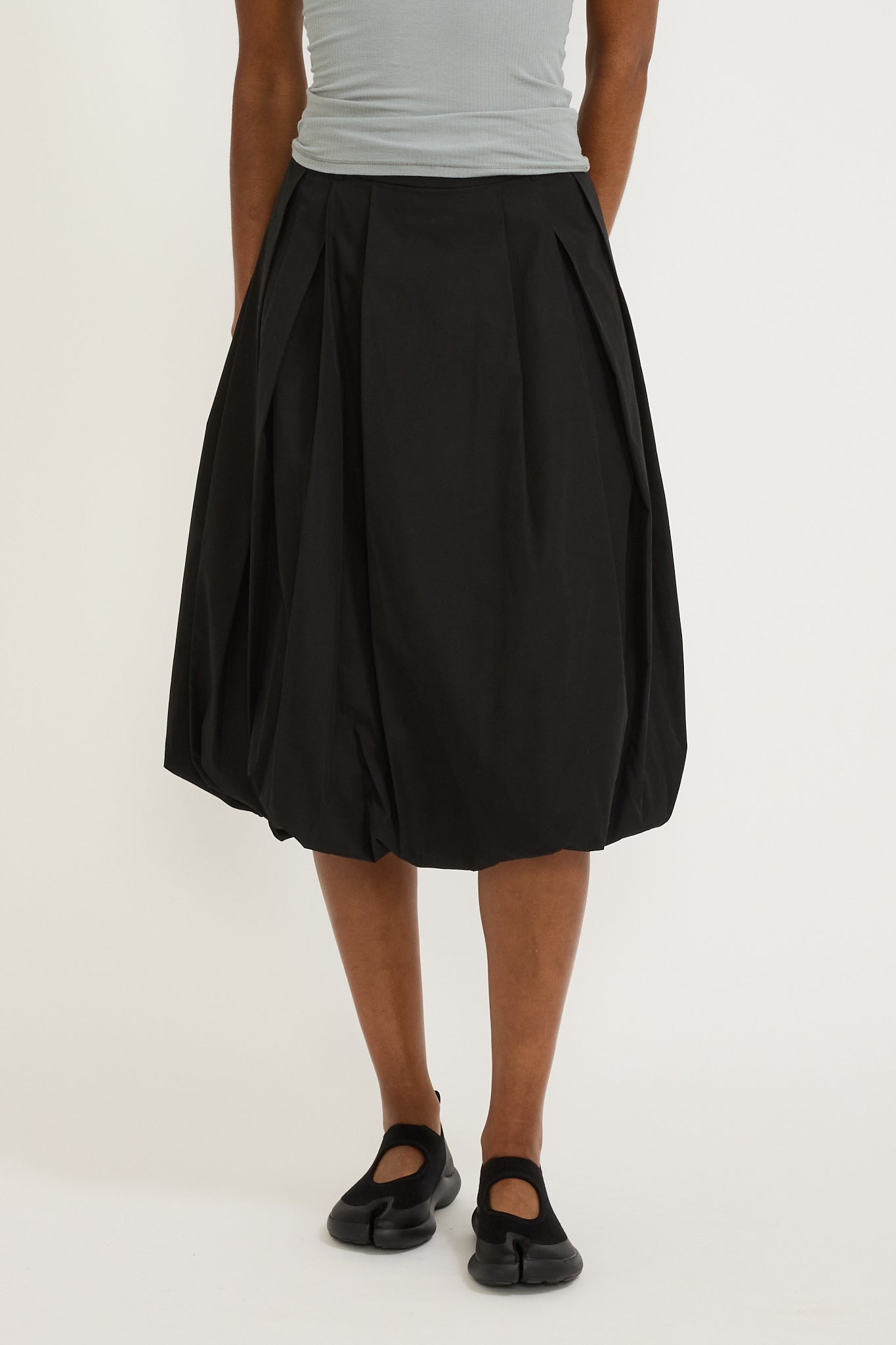 Balloon Midi Skirt Black