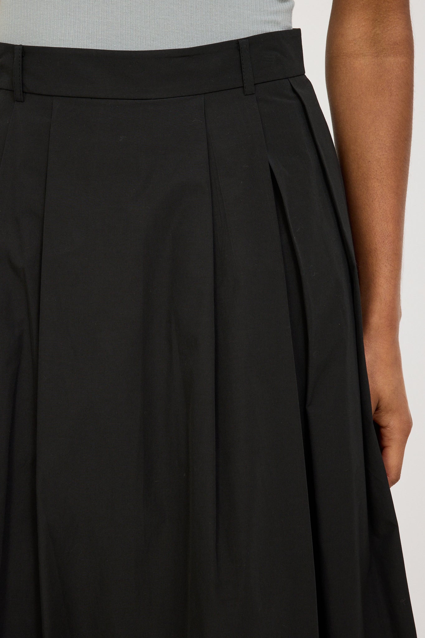 Balloon Midi Skirt Black