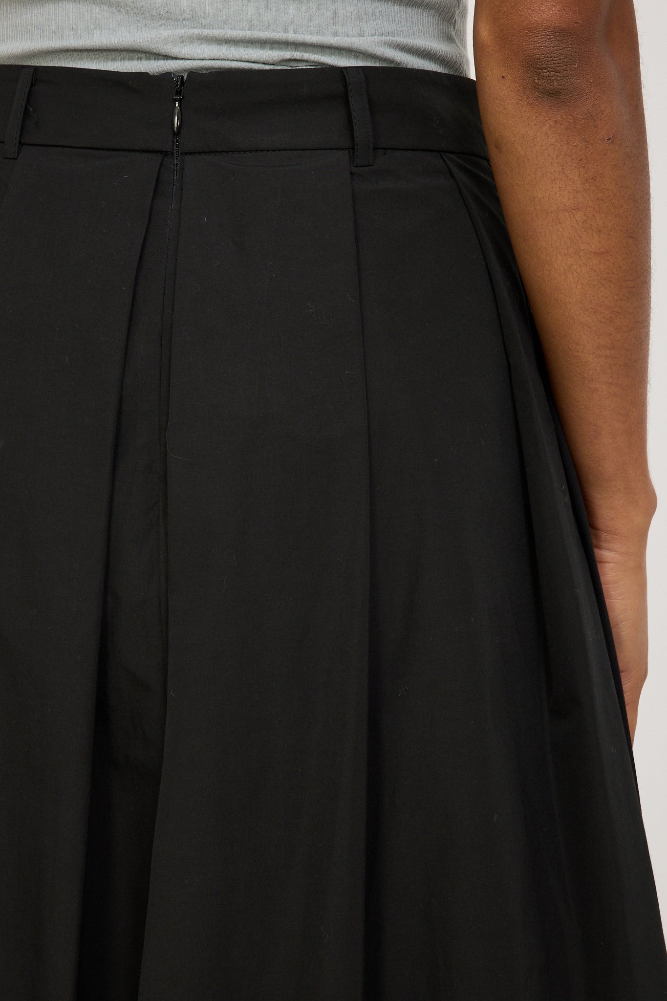 Balloon Midi Skirt Black