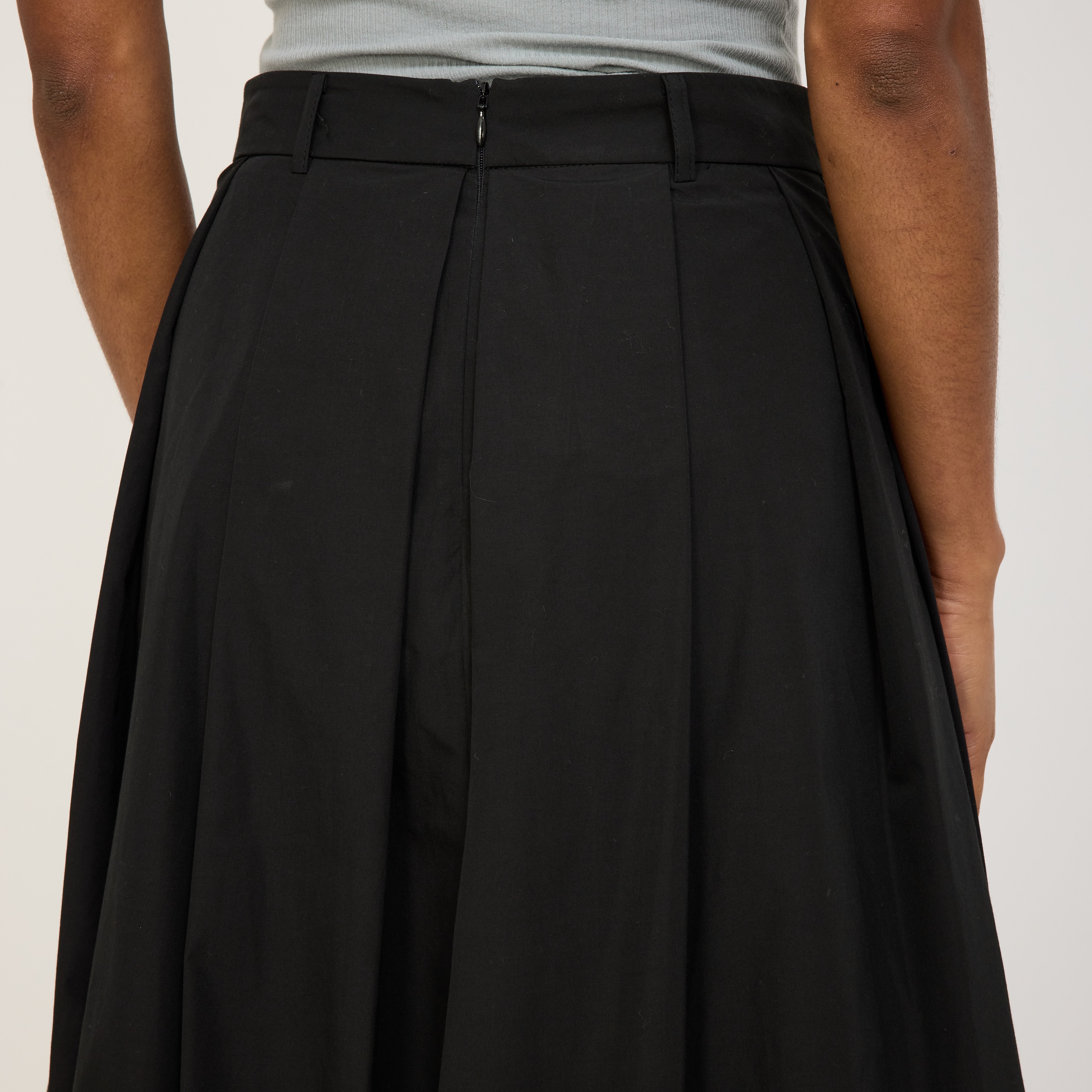 Balloon Midi Skirt Black