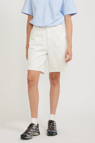 Dunst | Wide Carpenter Denim Shorts Off White | Maplestore