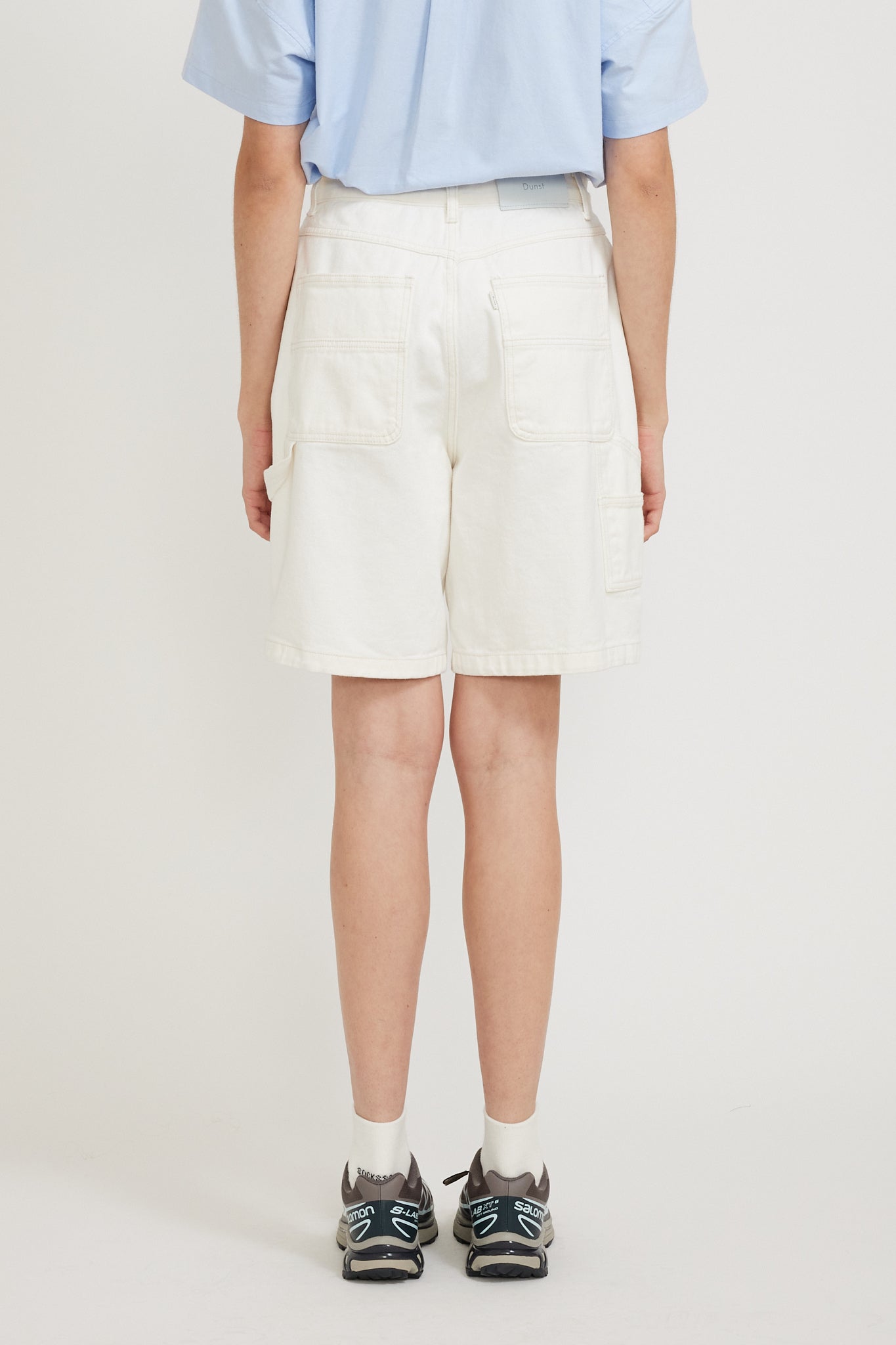 Dunst | Wide Carpenter Denim Shorts Off White | Maplestore