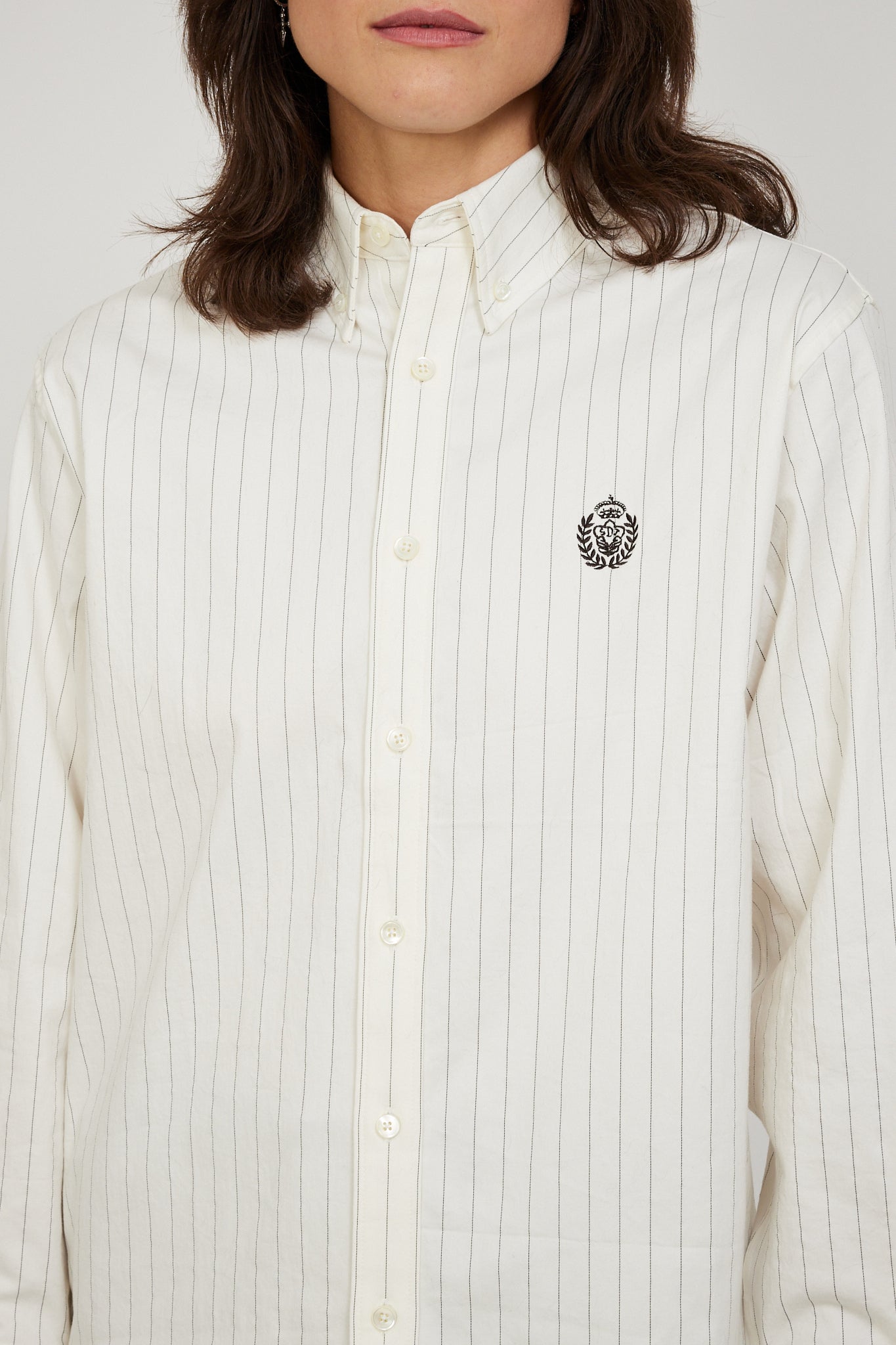 Dunst | Classic Boyfriend Shirt White Stripe | Maplestore