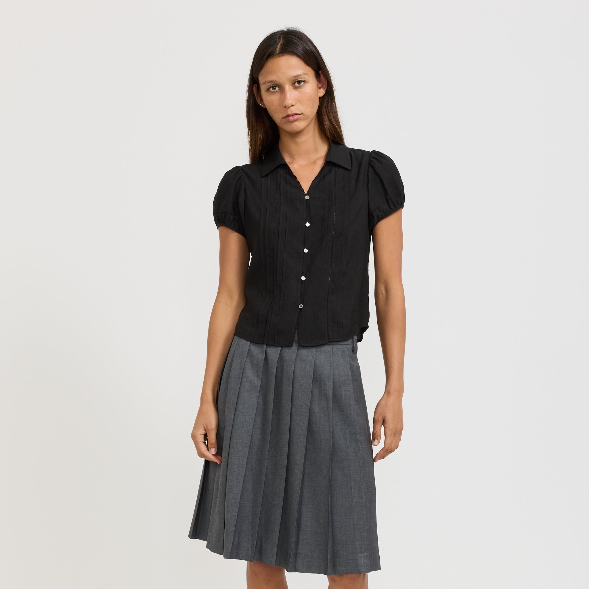 Collared Blouse Black
