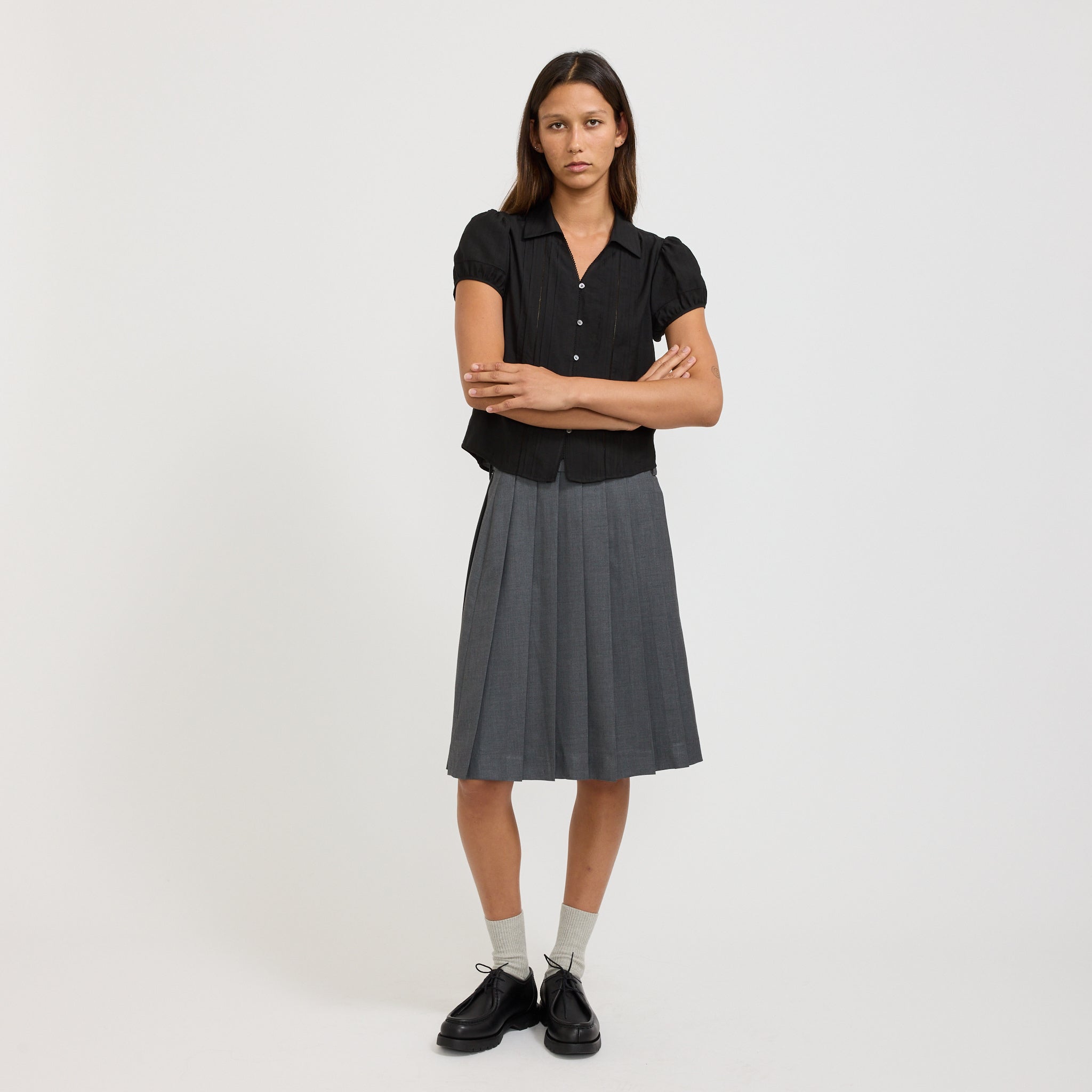 Collared Blouse Black