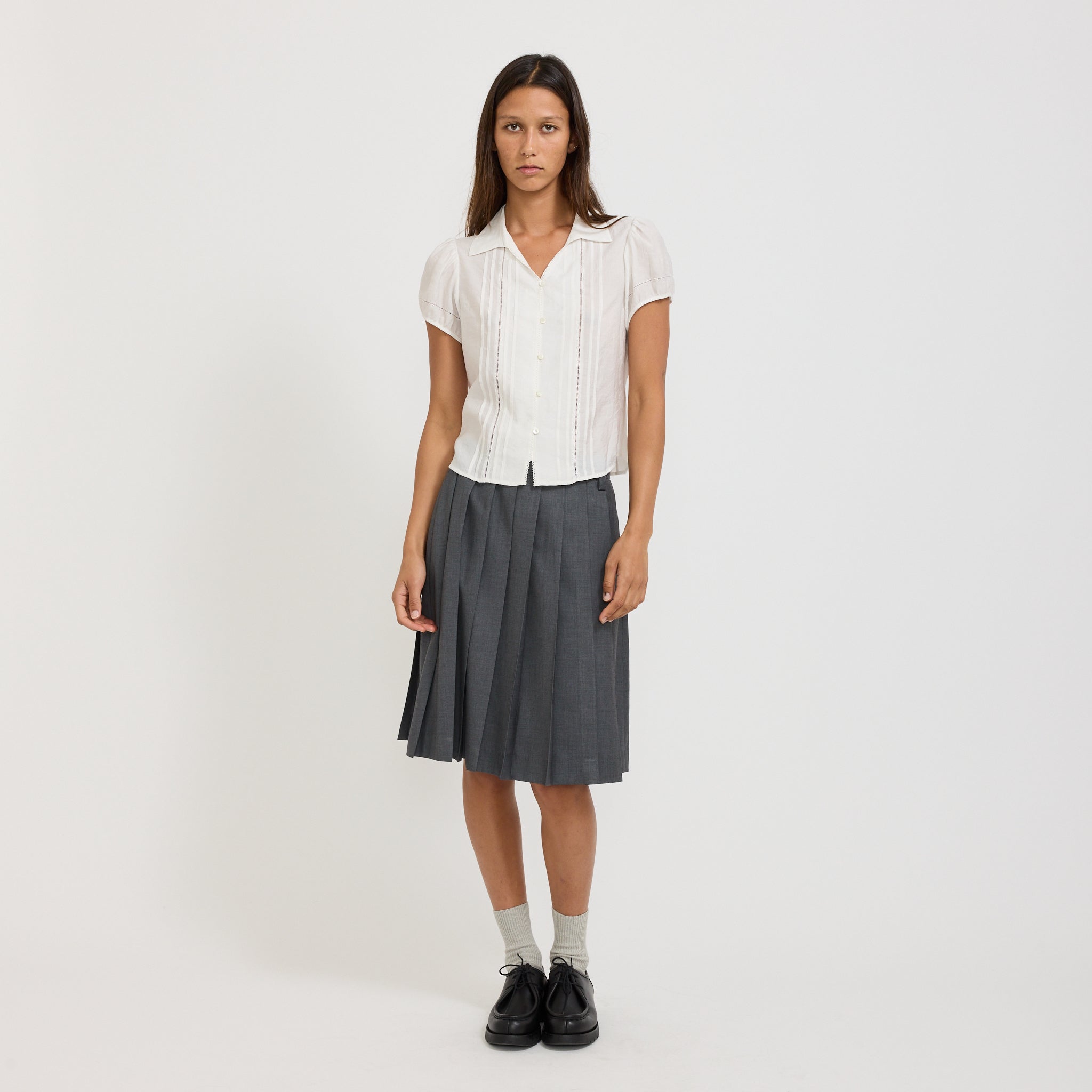 Collared Blouse White