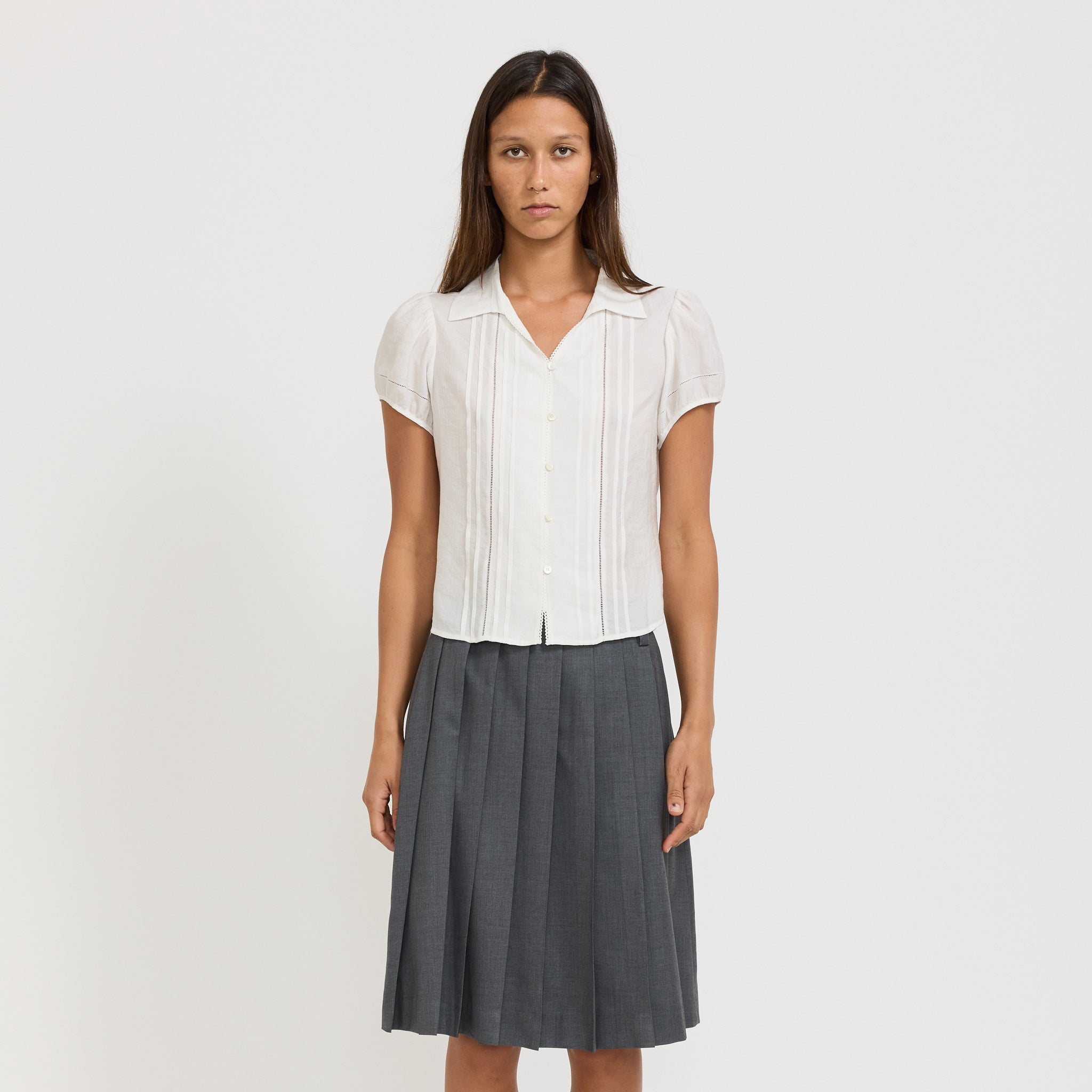 Collared Blouse White