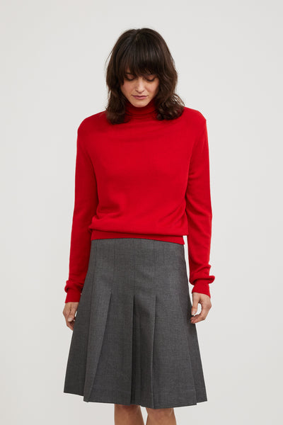 Dunst | Essential Cashmere Turtleneck Sweater Red | Maplestore