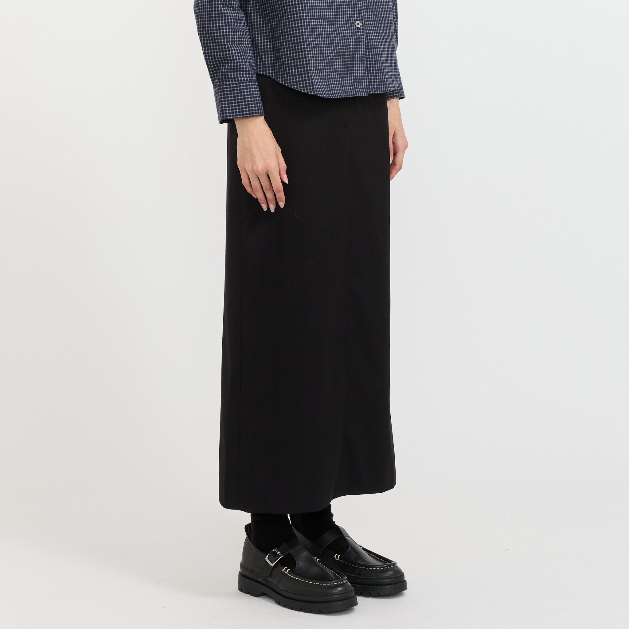 H-Line Long Skirt Black