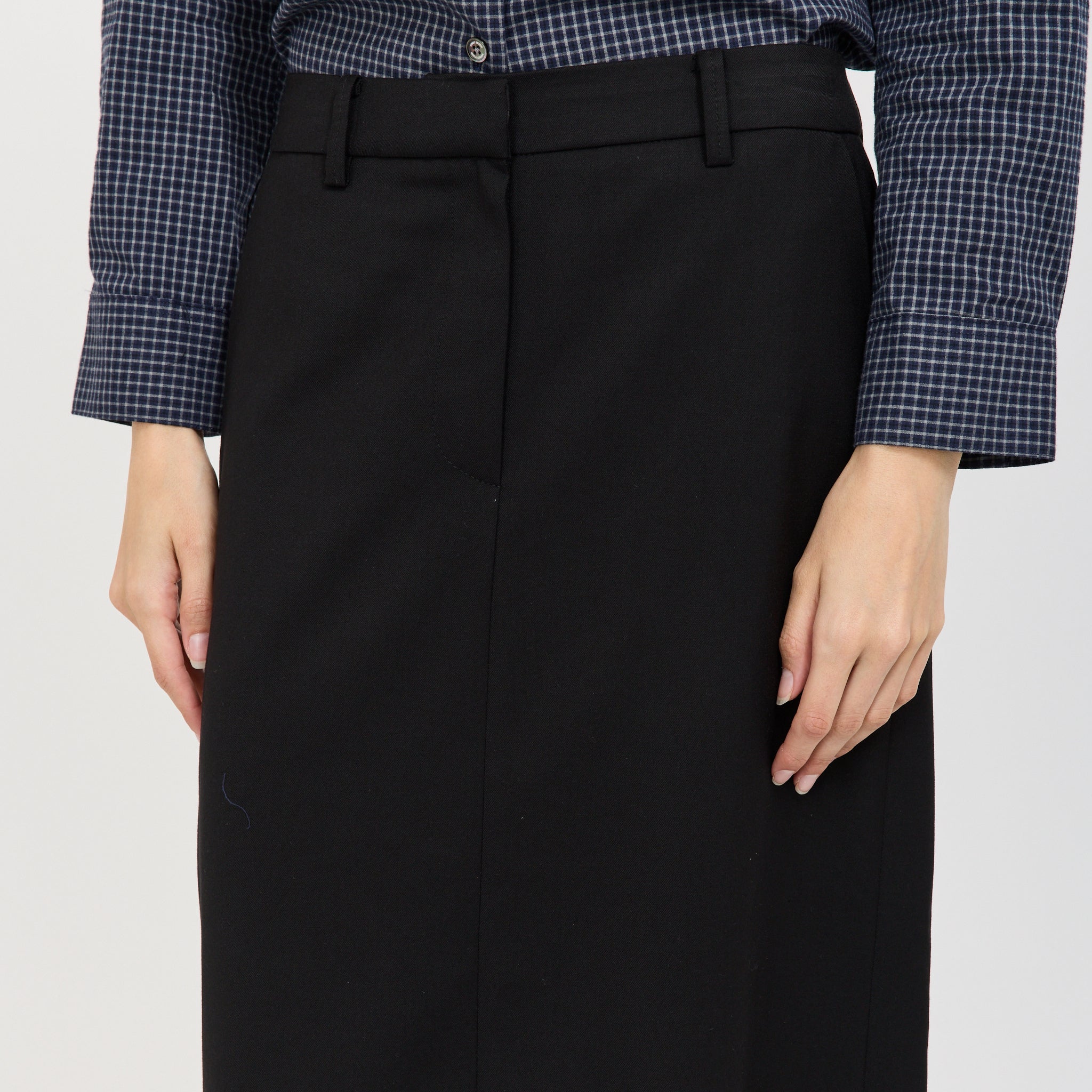 H-Line Long Skirt Black