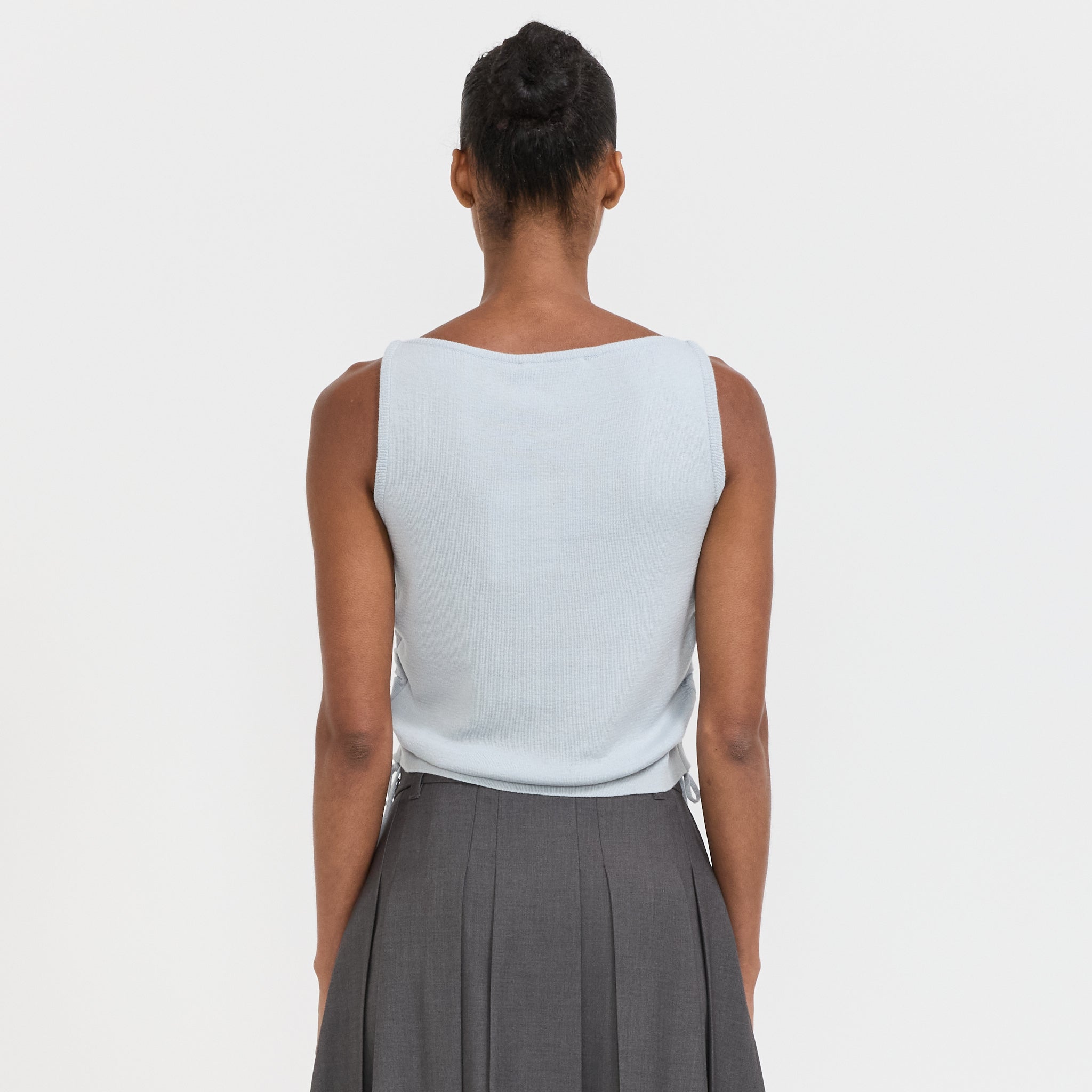 Layering Knit Top Soft Blue