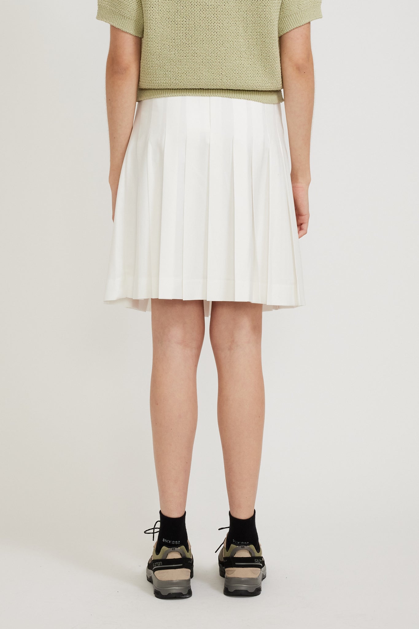 Dunst | Midi Pleats Skirt White | Maplestore