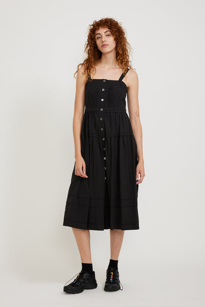 Dunst | Square Neck Sleeveless Dress Black | Maplestore