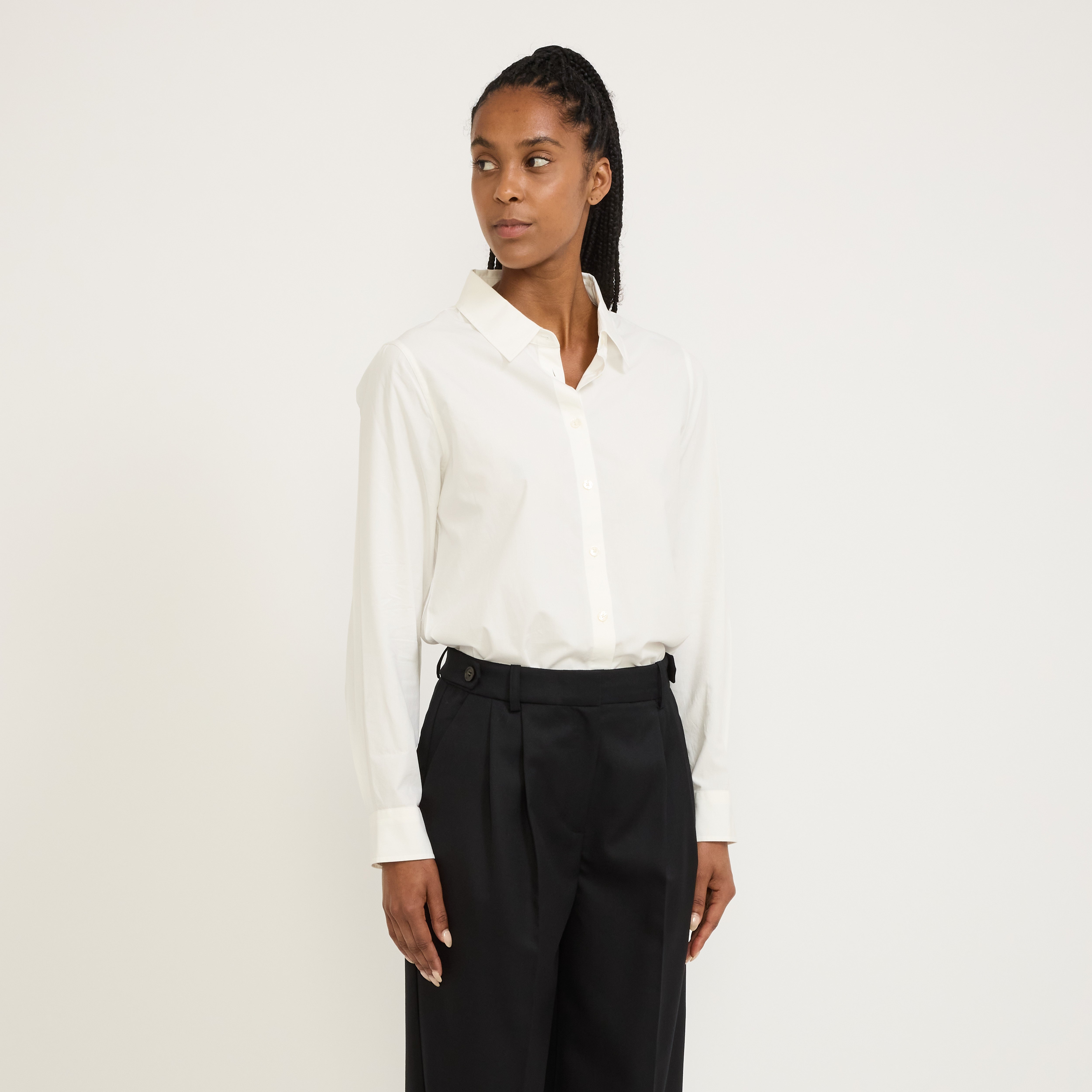 2-way Essential Slim Shirt White