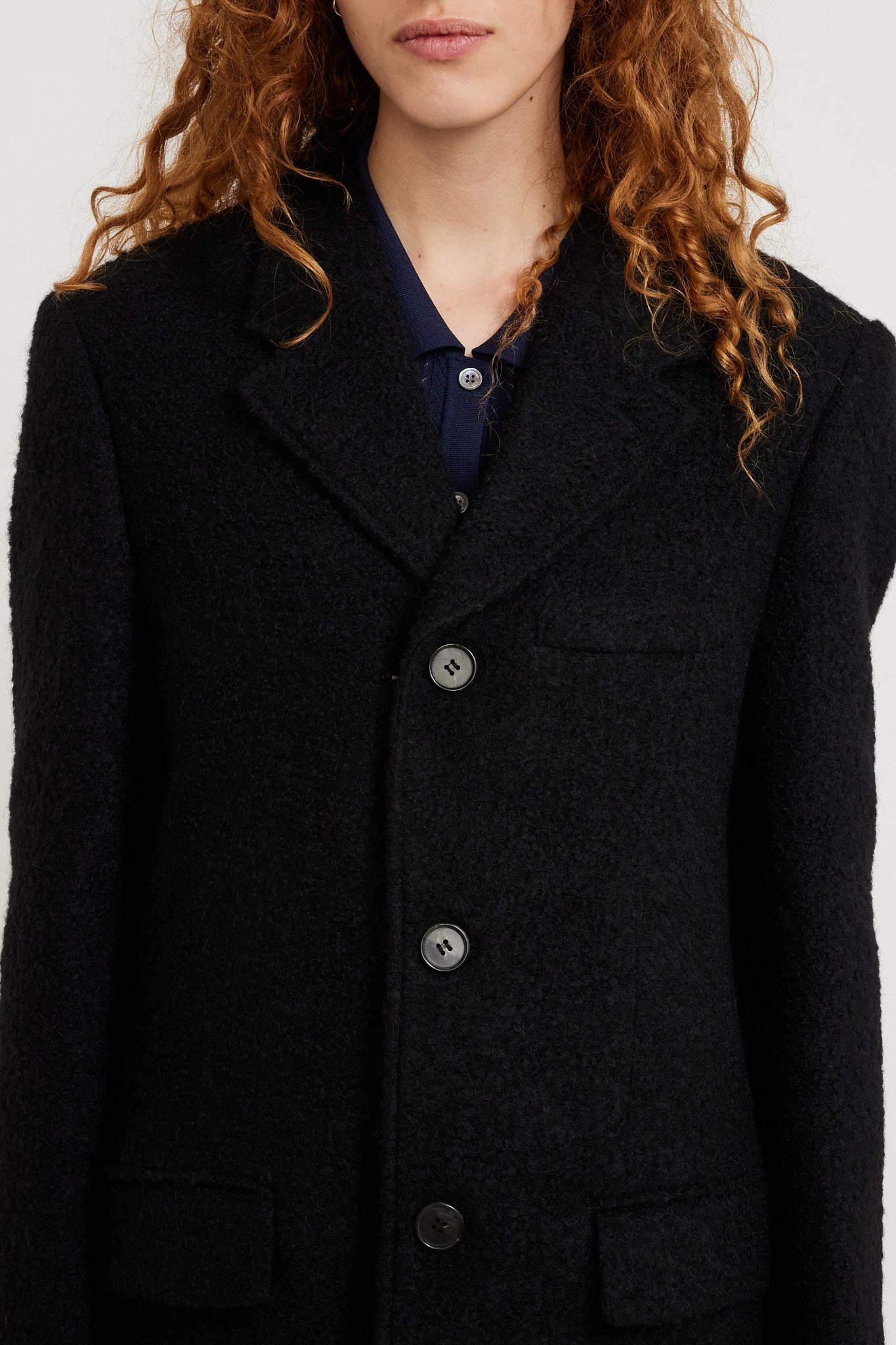 Wool button coat outlet