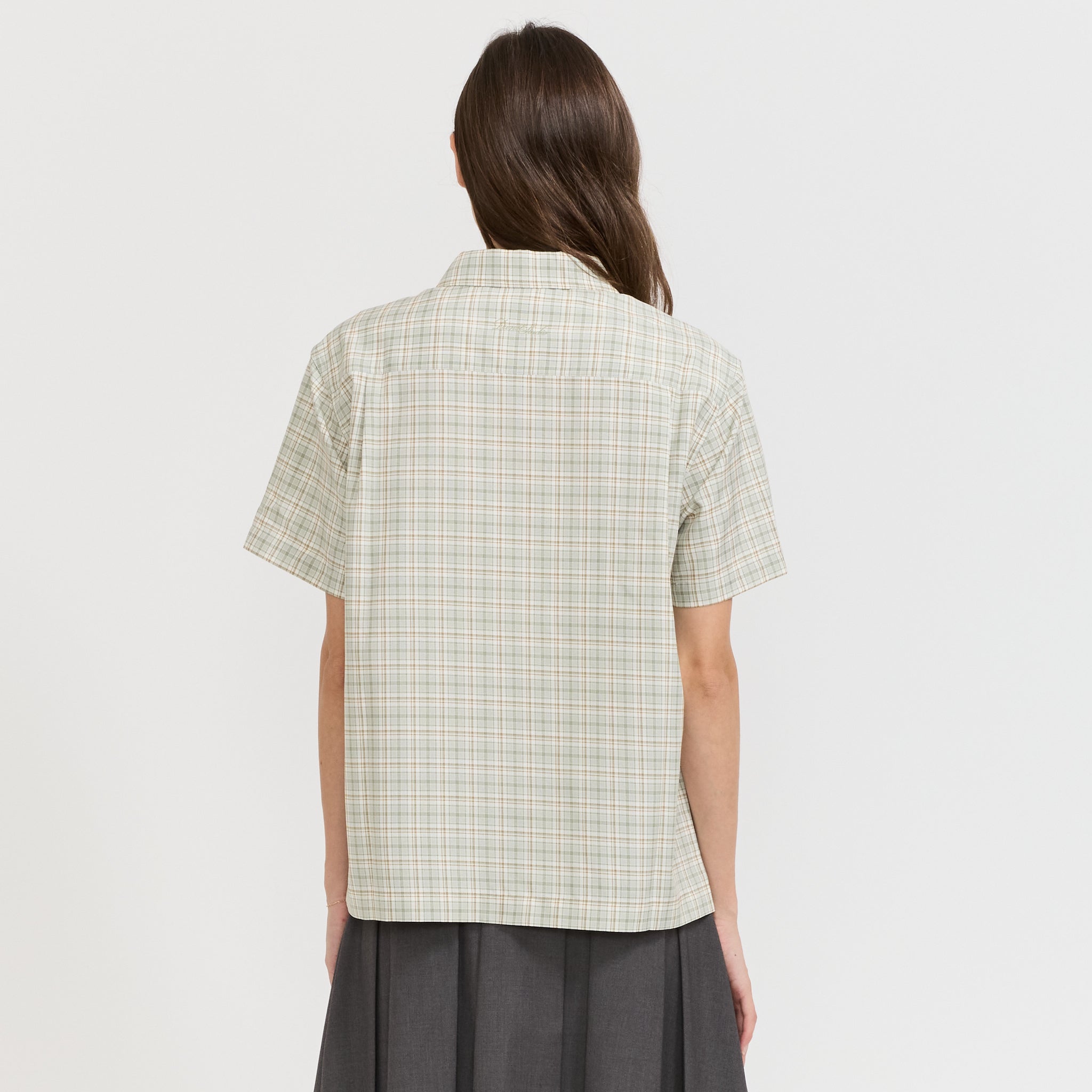Dunst | Unisex Holiday Checked Shirt Olive Check | Maplestore