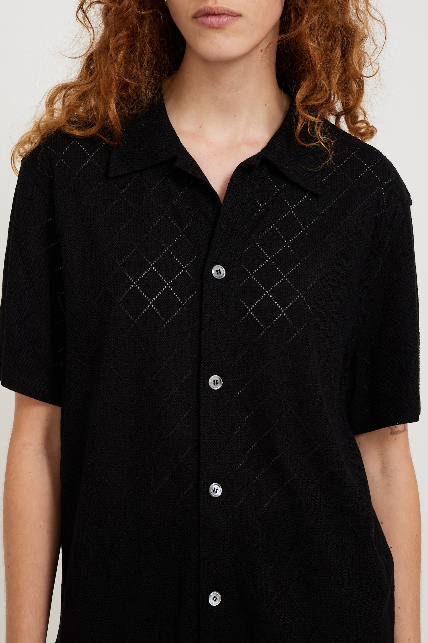 Dunst | Unisex Crochet Shirt Black | Maplestore