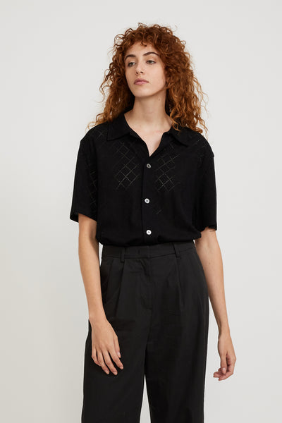 Dunst | Unisex Crochet Shirt Black | Maplestore