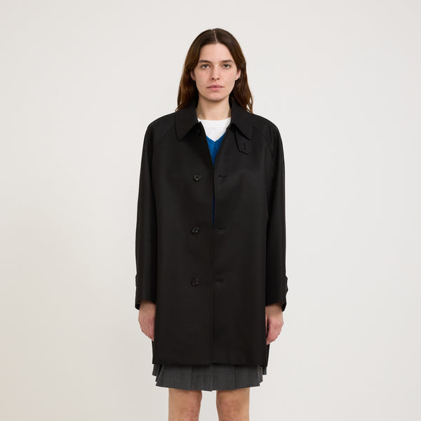 ジャケット・アウター DUNST UNISEX BELTED WOOL MAC COAT BLACK Designer fashion, Seoul-fully created | W Concept