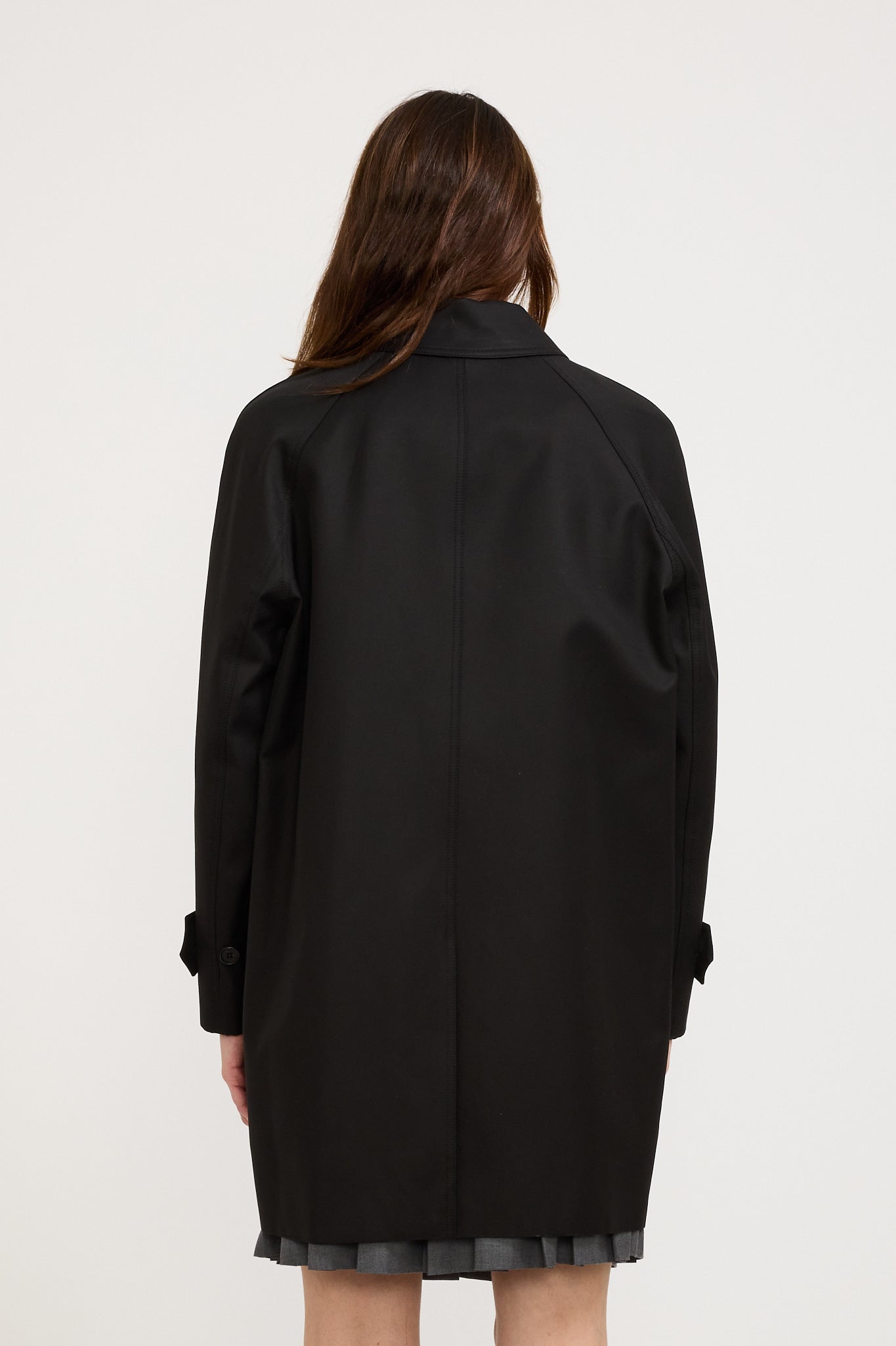 Dunst | Unisex Cotton Half Mac Coat Black | Maplestore