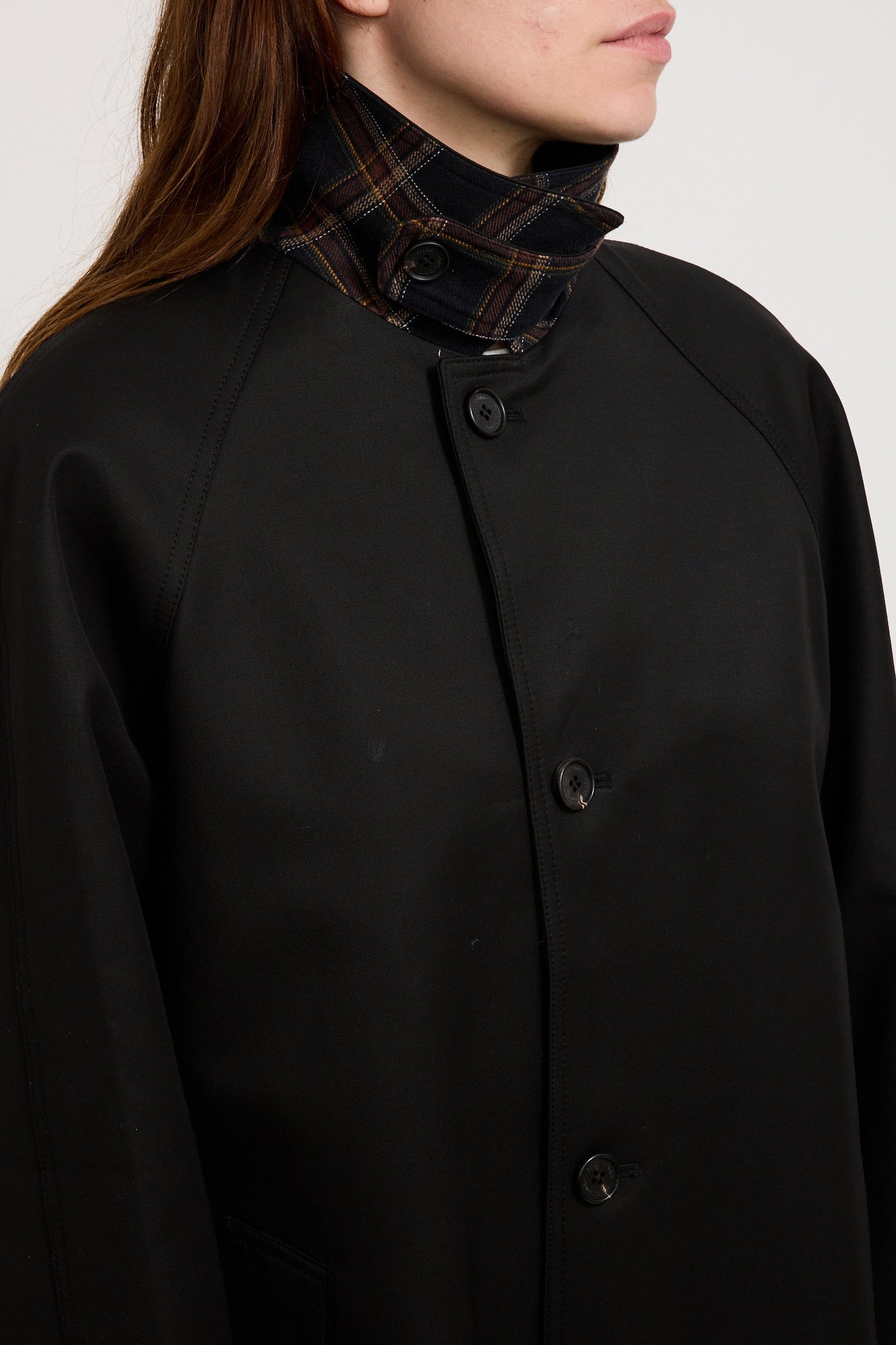 Dunst | Unisex Cotton Half Mac Coat Black | Maplestore