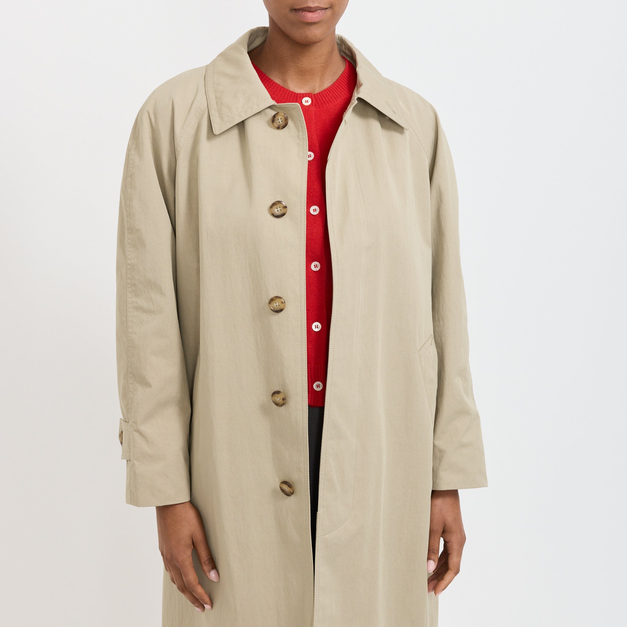 Dunst Unisex Refined Mac Coat Khaki | Maplestore