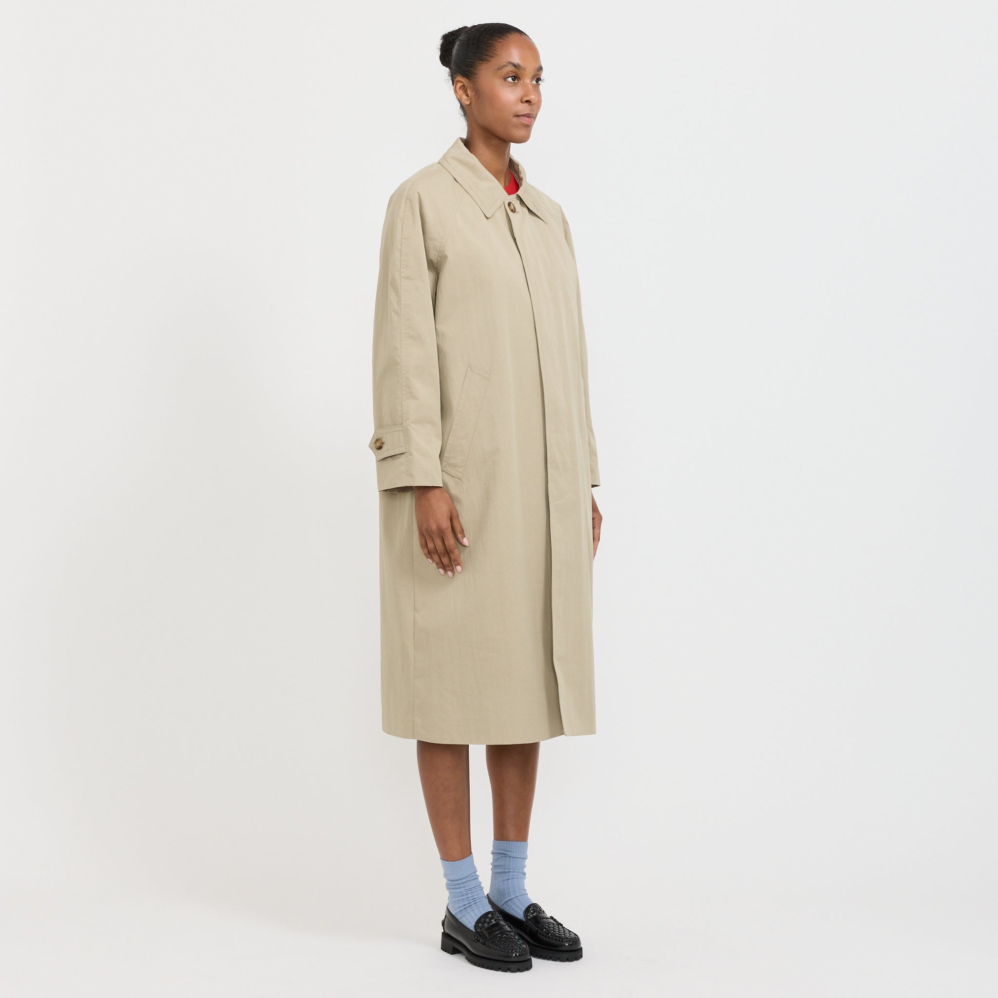 Dunst Unisex Refined Mac Coat Khaki | Maplestore