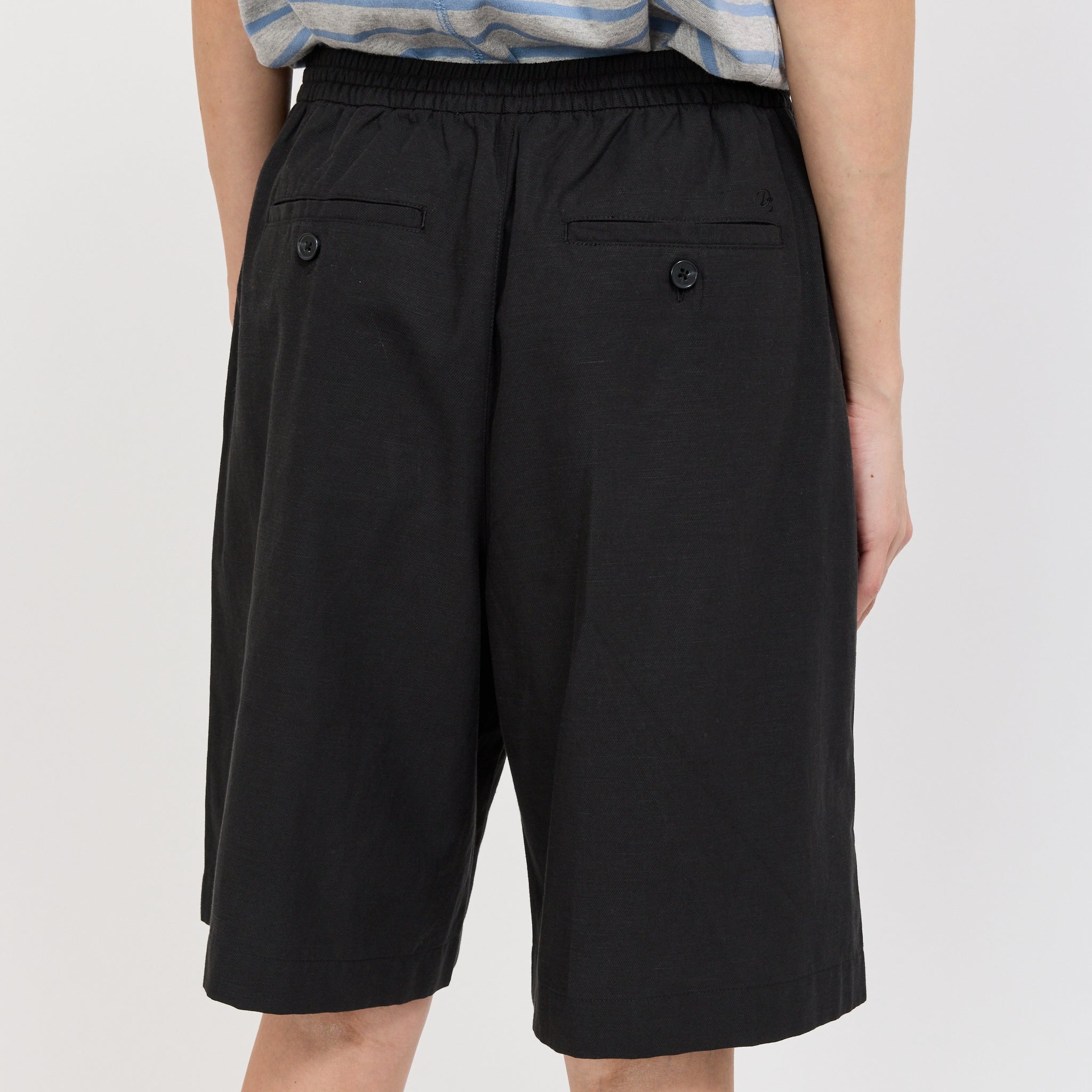 Unisex Pajama Bermuda Shorts Black