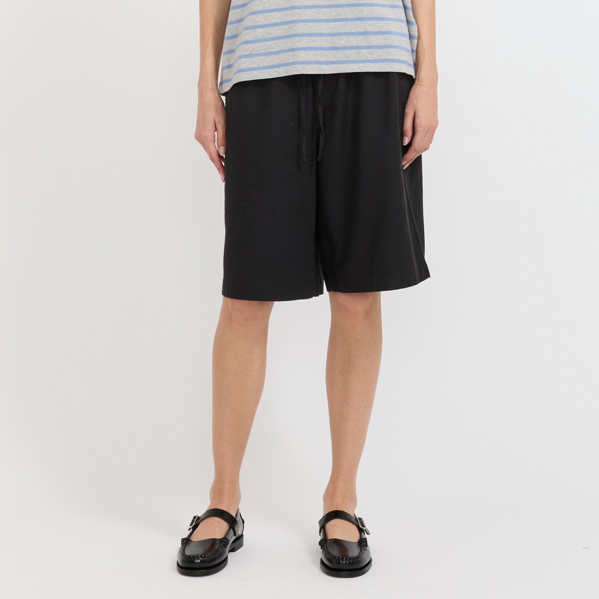 Unisex Pajama Bermuda Shorts Black