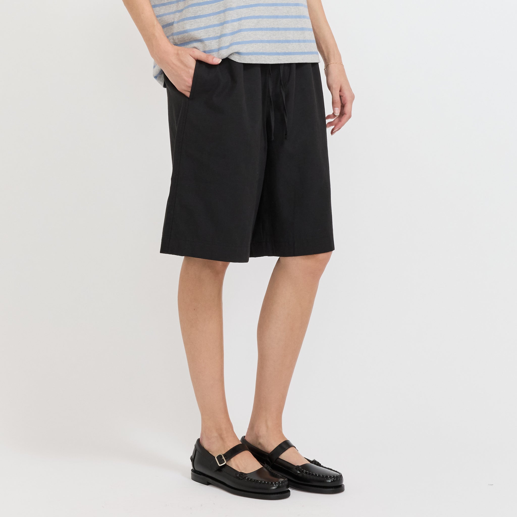 Unisex Pajama Bermuda Shorts Black