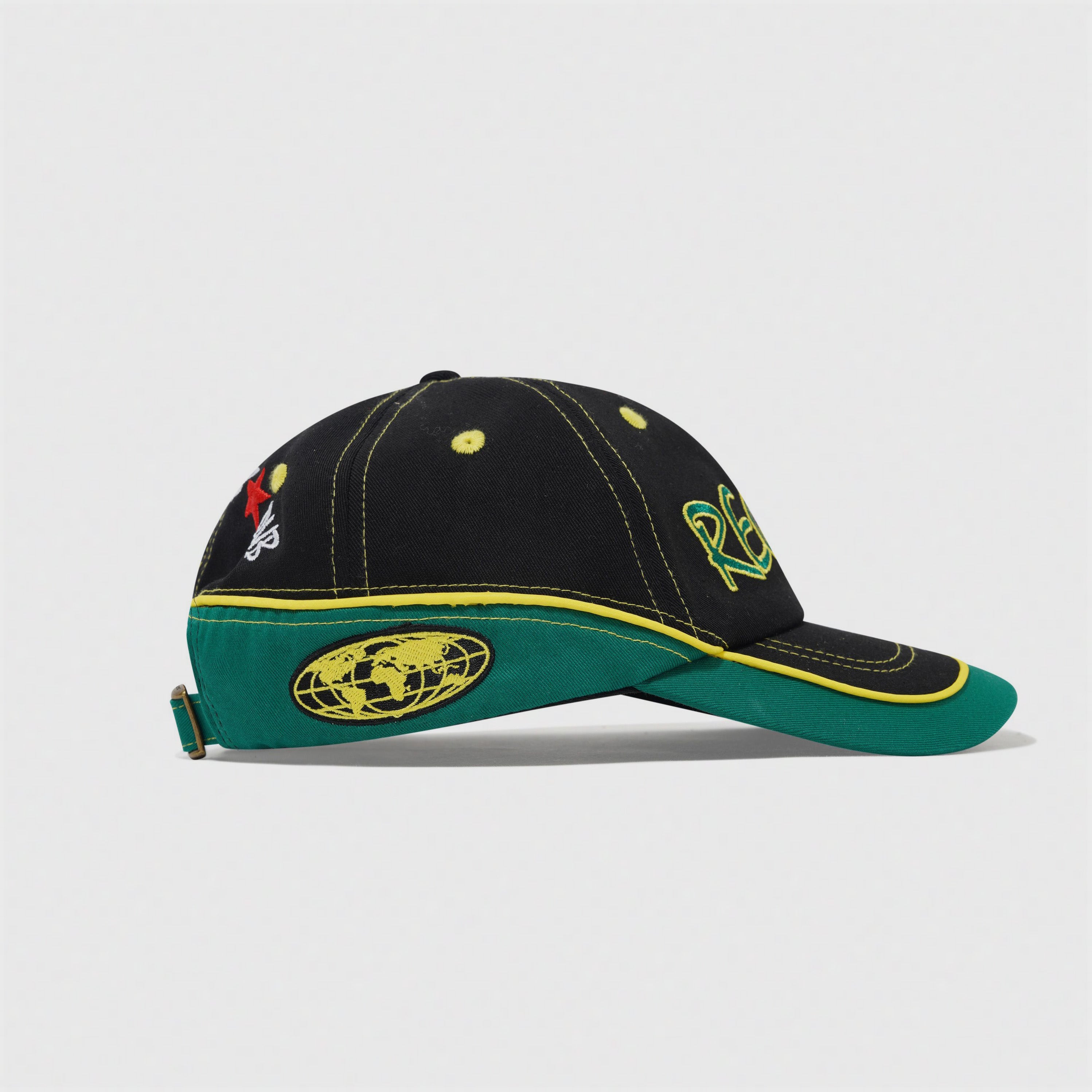 Dub 6 Panel Cap Blue Black/Green
