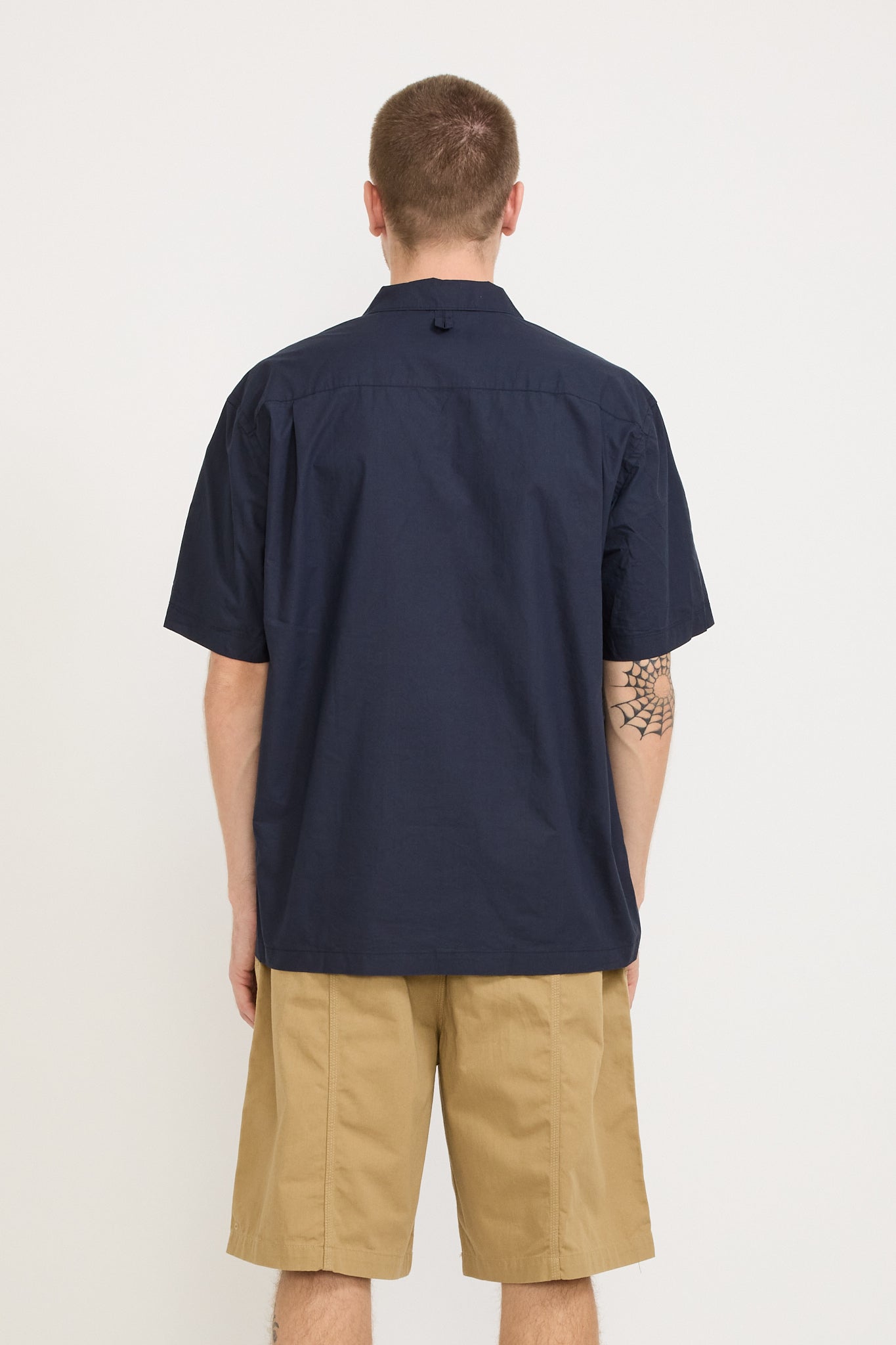 Eastlogue | Relax Half Shirt Navy | Maplestore