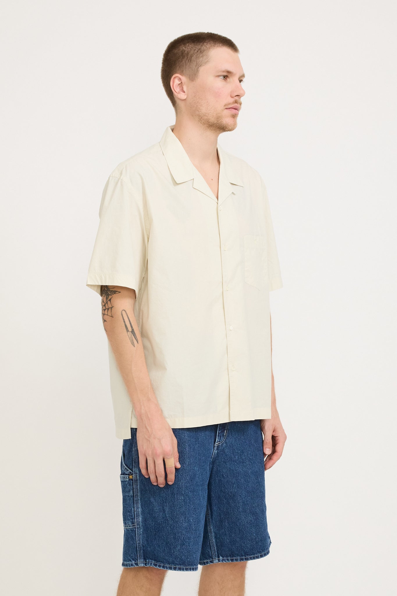 Eastlogue | Relax Half Shirt Dusty Beige | Maplestore